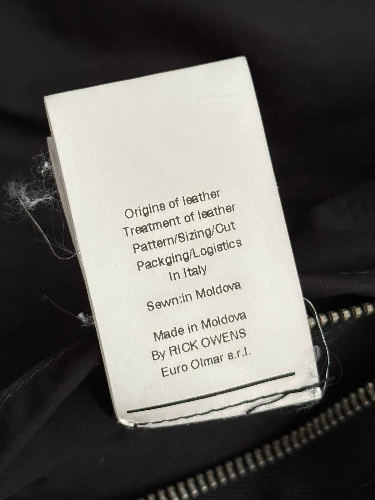 FW12 Rick Owens Runway Lamb Leather Moleskin Worker Jacket