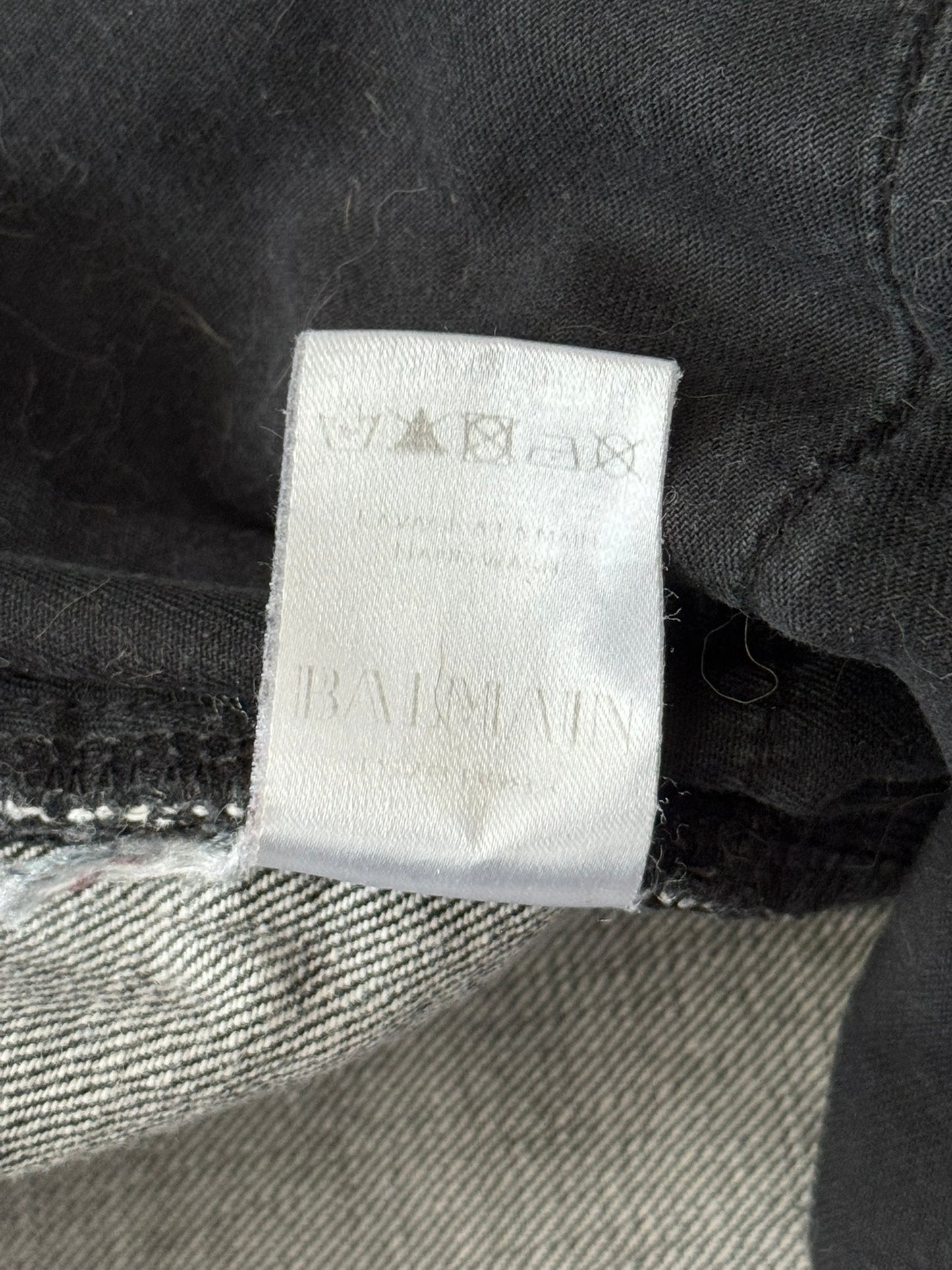 SS12 Balmain by Olivier Rousteing Distressed Denim Jean Shorts