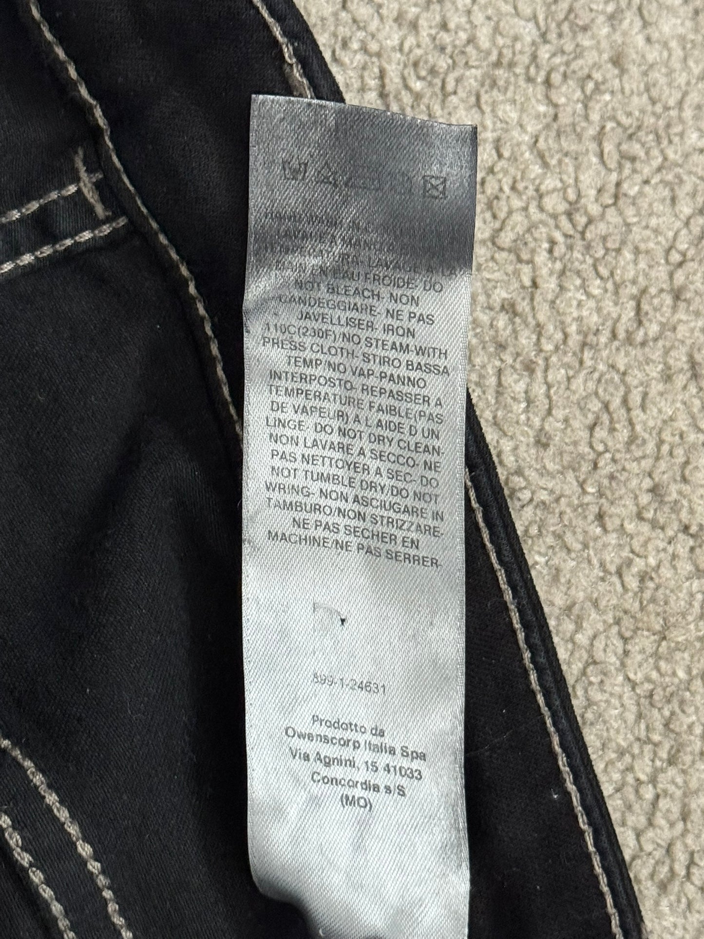 SS24 Rick Owens DRKSHDW Black Waxed Detroit Cut Denim Jeans