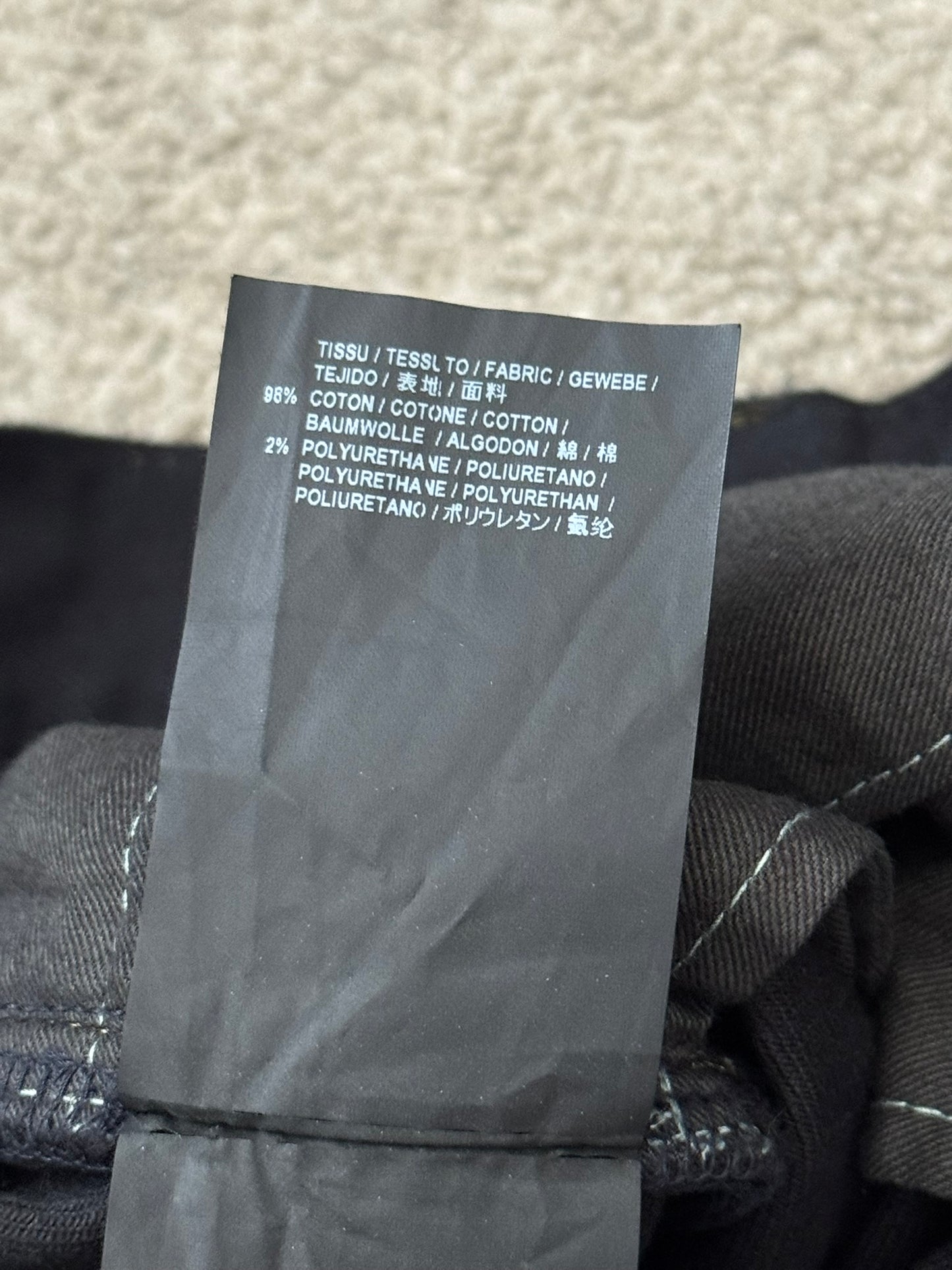 SS16 Saint Laurent by Hedi Slimane Oil Stain/Spill Crash Distressed Denim Jeans