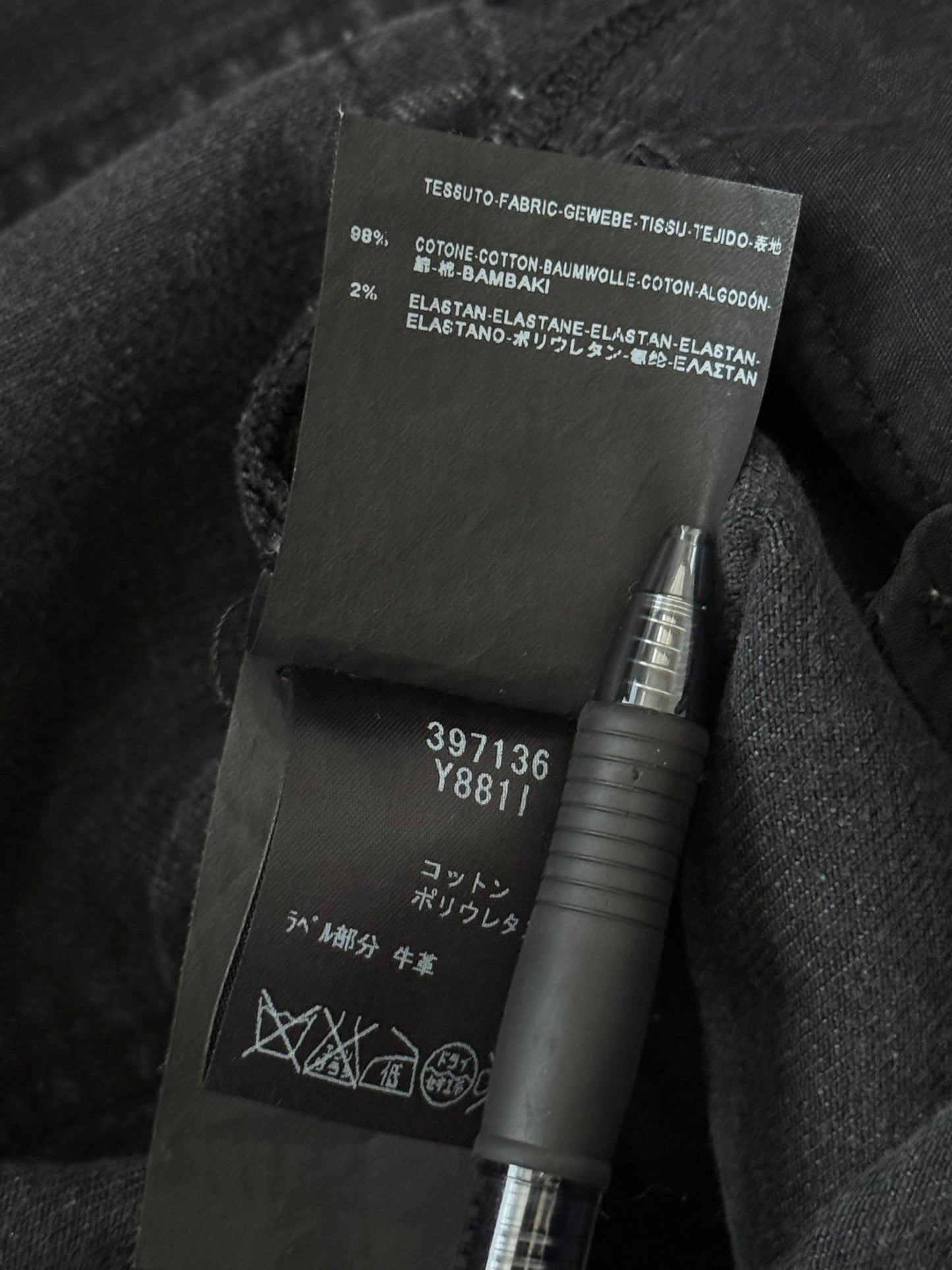 FW15 Saint Laurent by Hedi Slimane Black Washed D01 Denim Jeans