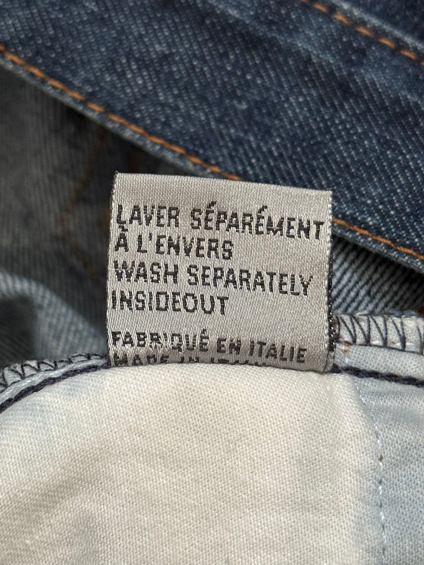 AW07 Dior Homme by Hedi Slimane Blue Indigo Raw Denim Jeans