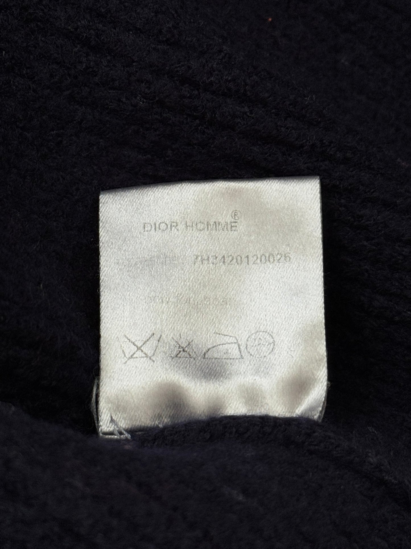 AW07 Dior Homme by Hedi Slimane Thumb Hole Zip Drivers Knit