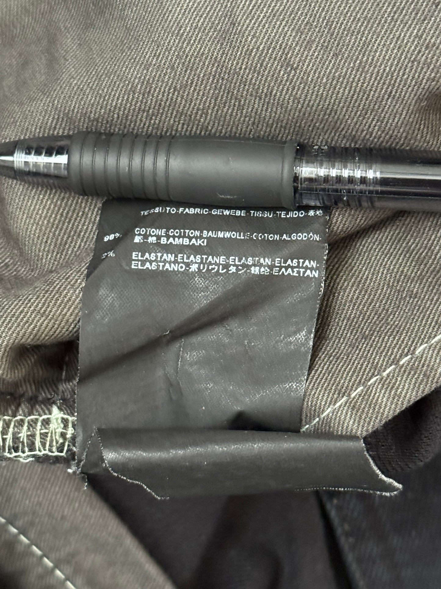 FW14 Saint Laurent by Hedi Slimane Oil Stain Crash Distress Denim Jeans