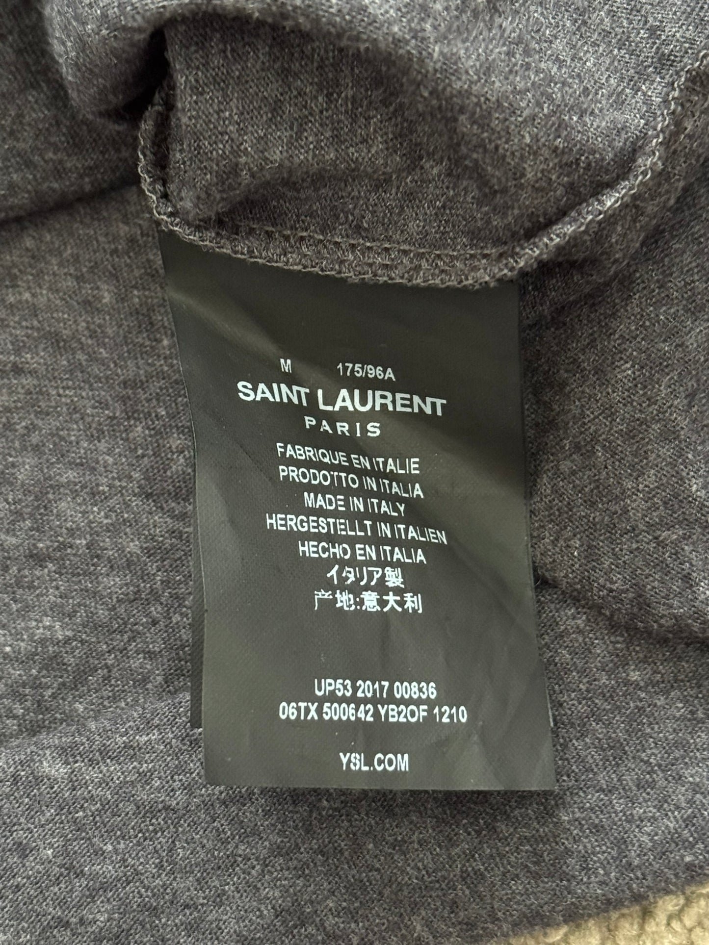 SS18 Saint Laurent Paris "Love Me Forever" Patch T Shirt