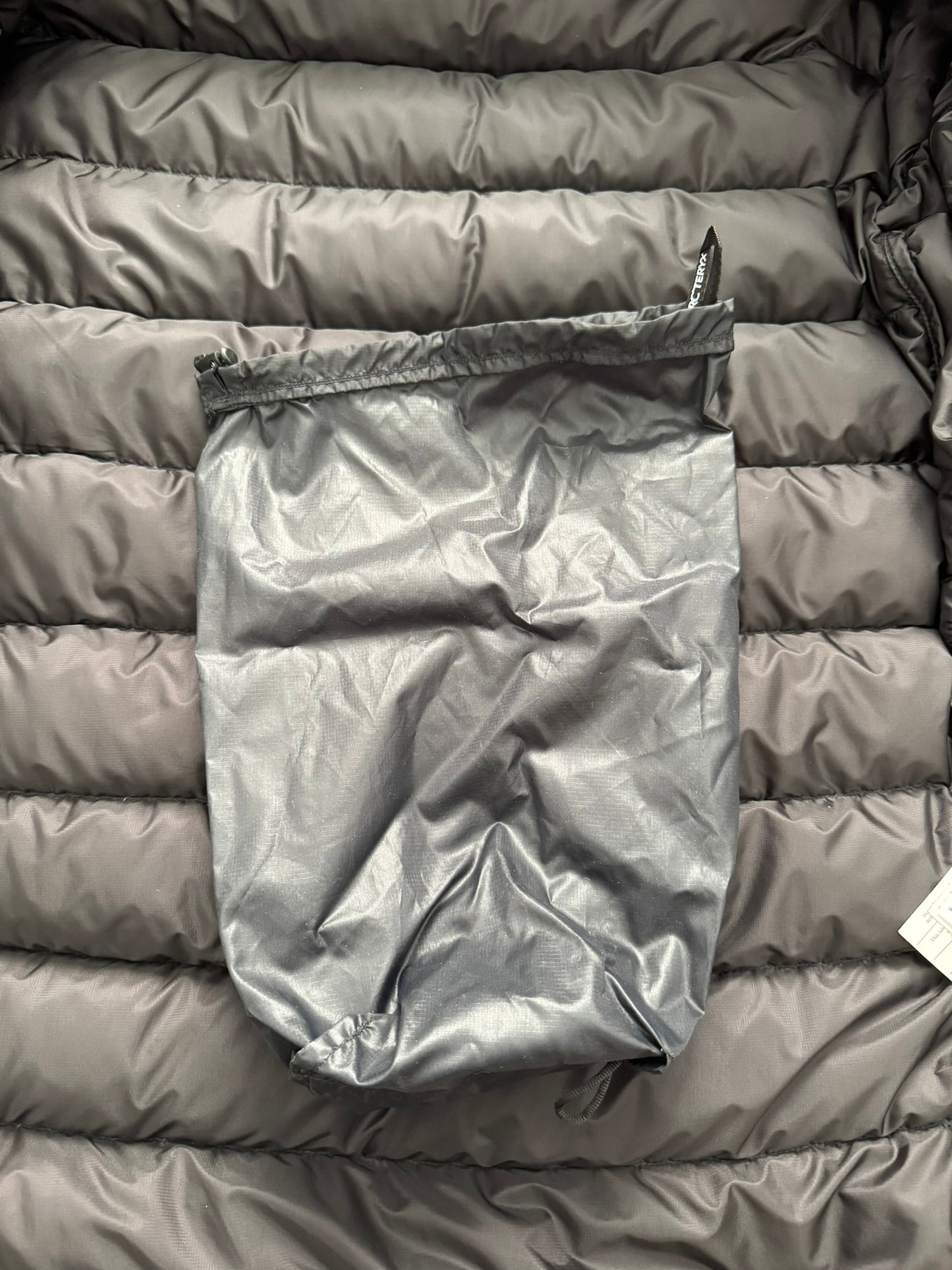 Arc'teryx Black Thorium Hooded Puffer Down Jacket