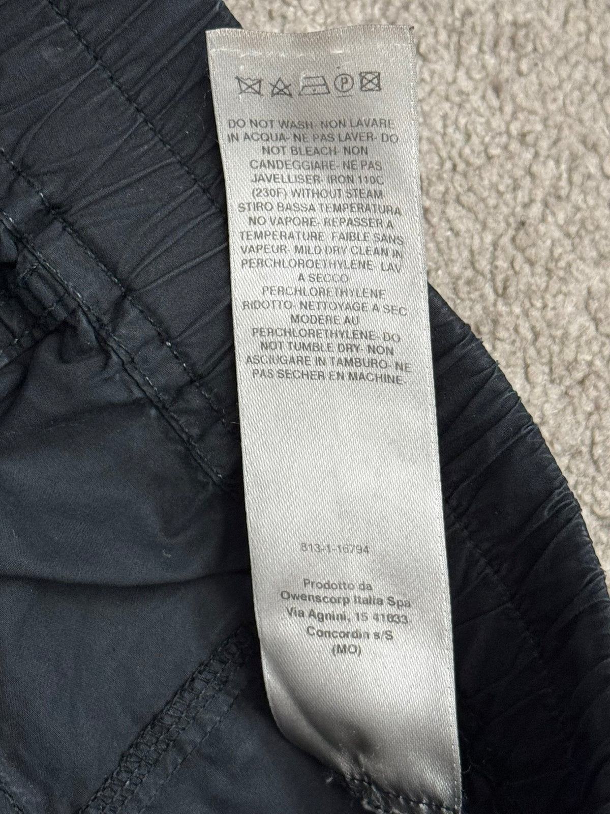 SS21 Rick Owens DRKSHDW Black Waxed Creatch Cargo Pants