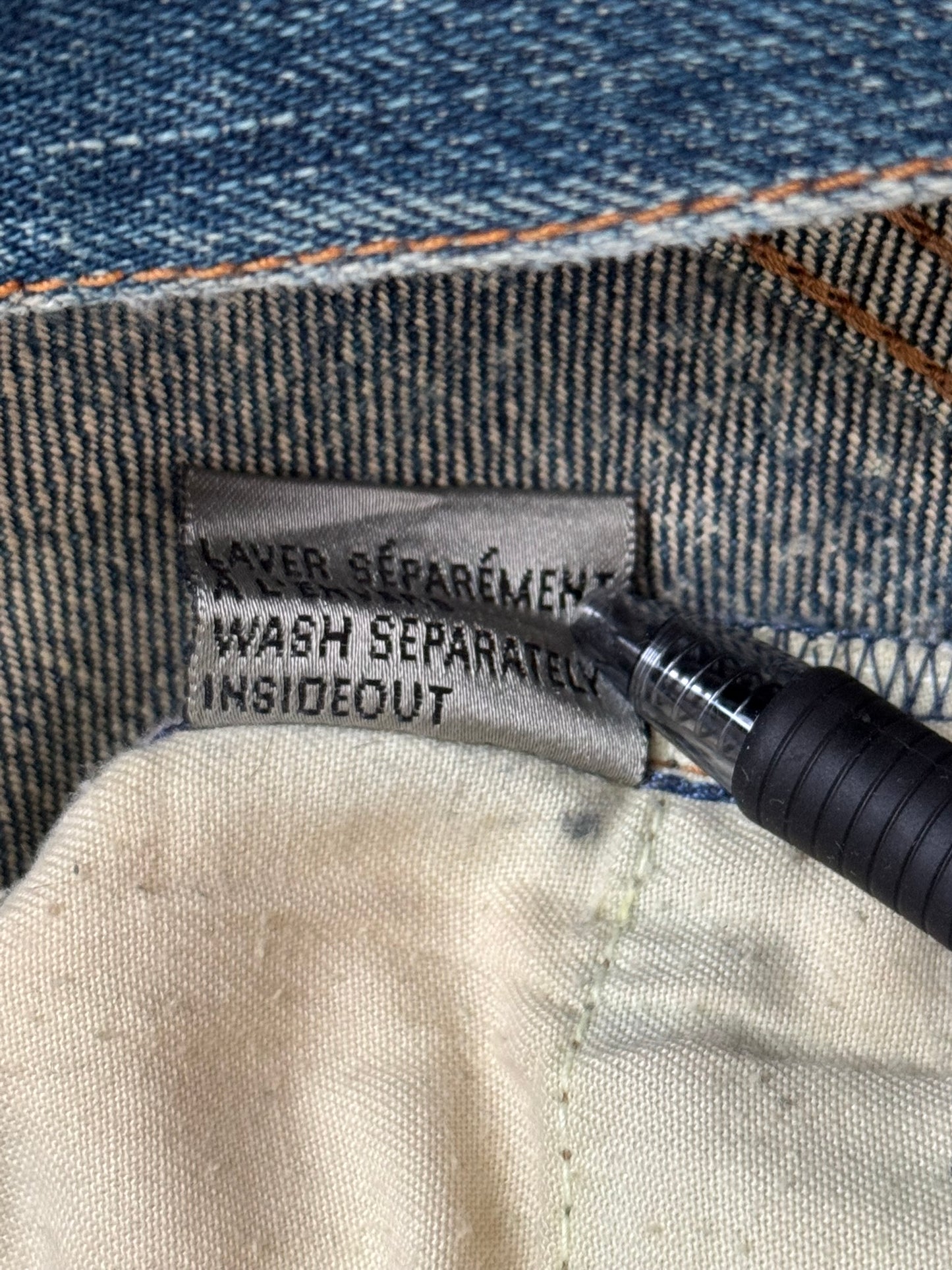 SS07 Dior Homme by Hedi Slimane Spiderweb Denim Jeans