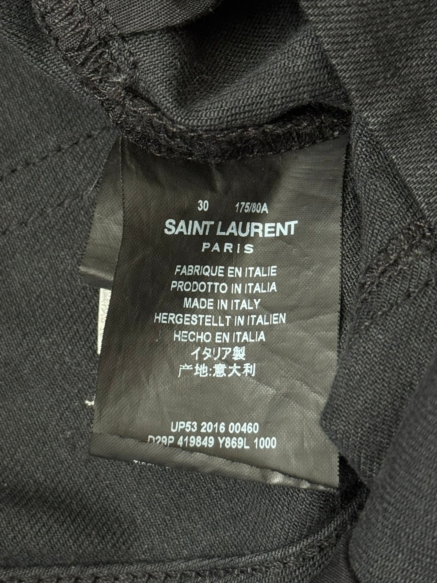 FW16 Saint Laurent by Hedi Slimane Knee Slit D10 Denim Jeans