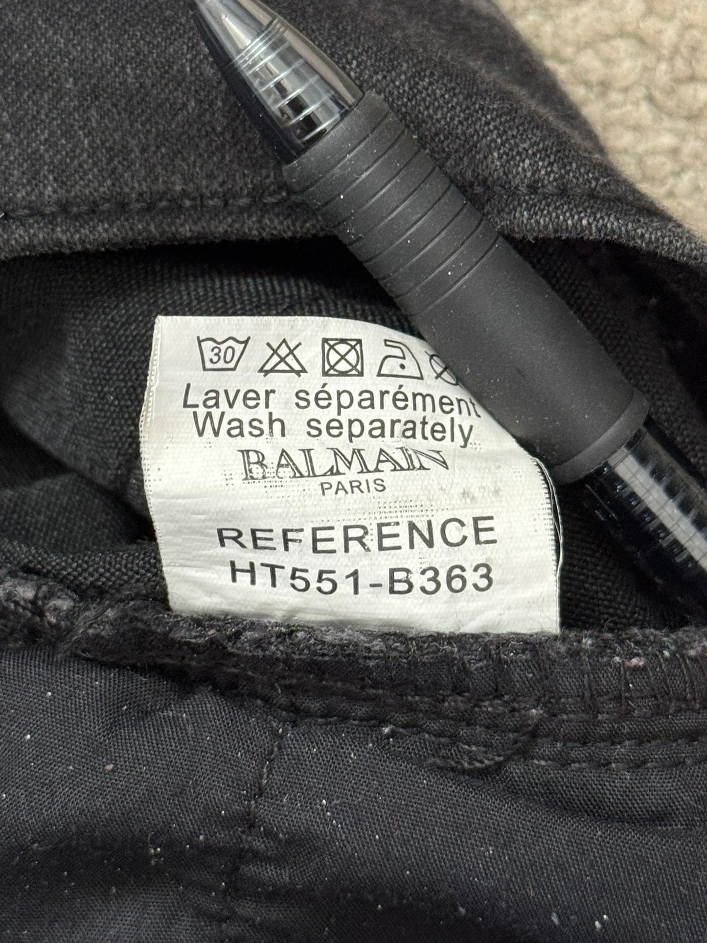 SS11 Balmain by Christophe Decarnin Eagle Coin Biker Denim Jeans