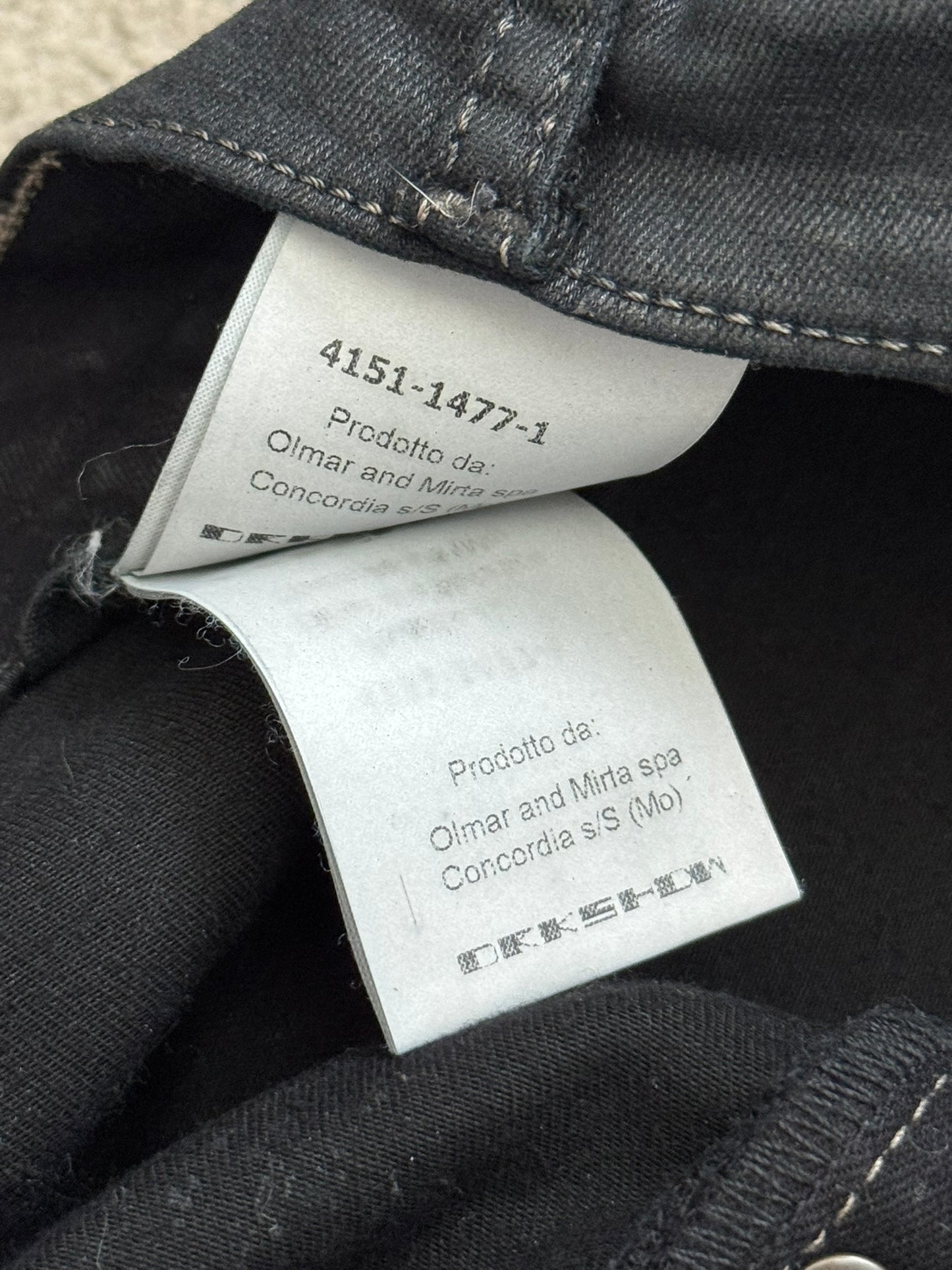SS15 Rick Owens DRKSHDW Black Waxed Memphis Cut Biker Denim Jeans