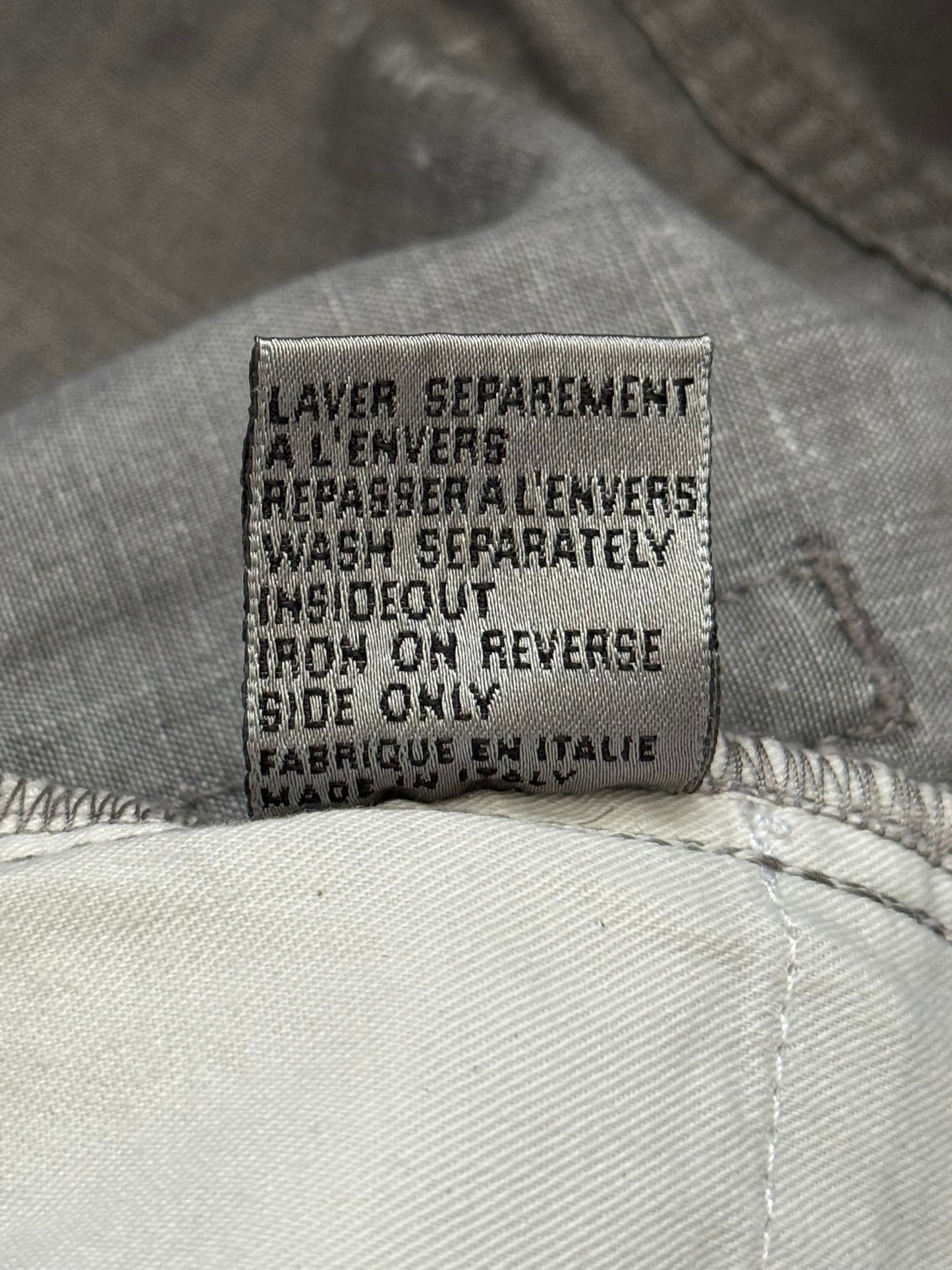 SS10 Dior Homme by Kris Van Assche White Painted Denim Jeans