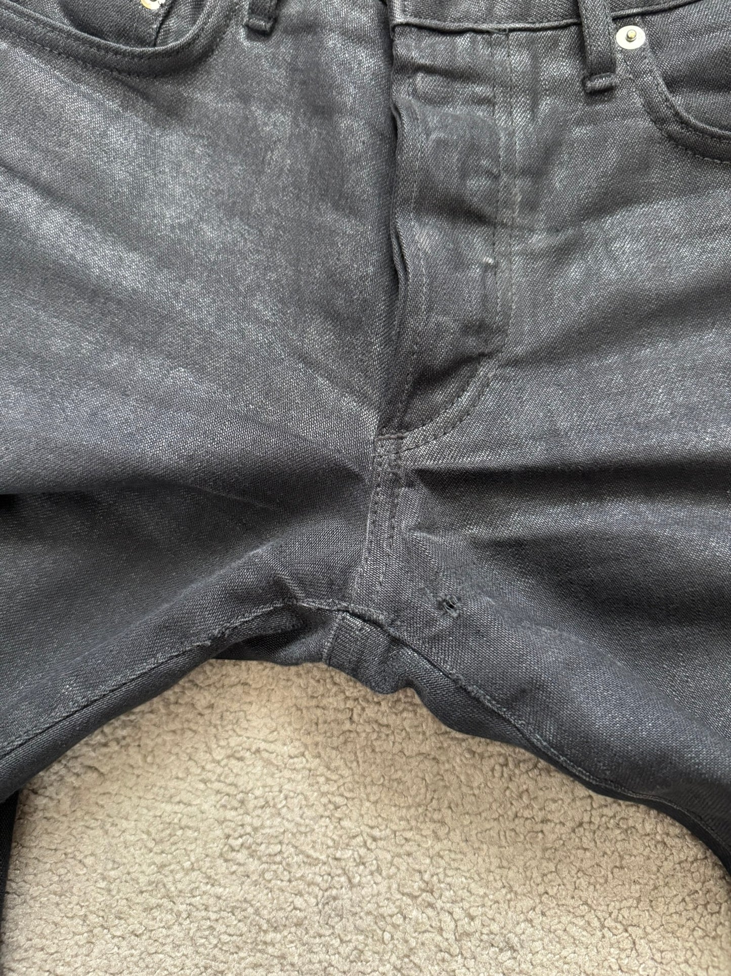 AW07 Dior Homme "Navigate" MIJ Clawmark Waxed Denim Jeans