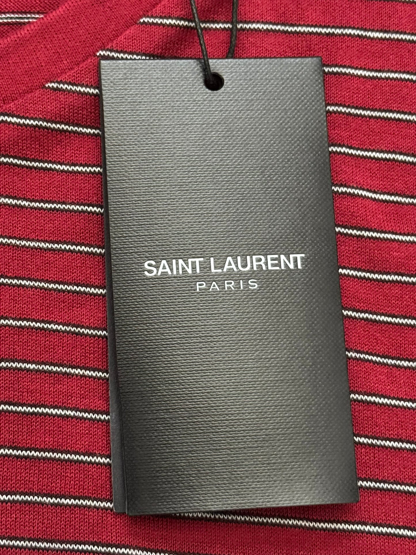 New FW19 Saint Laurent Star Logo Striped T Shirt