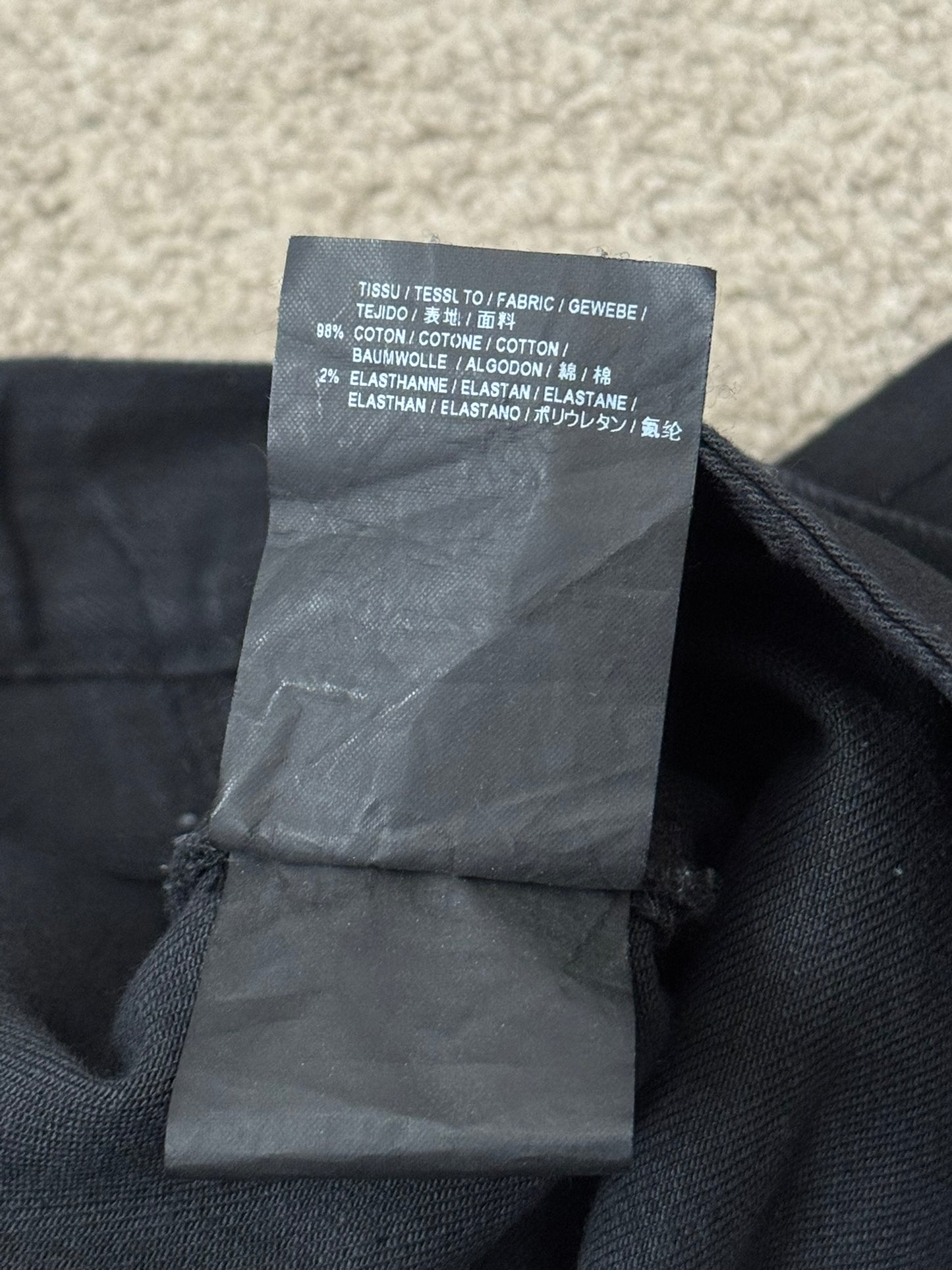 FW15 Saint Laurent by Hedi Slimane Waxed Knee Slit D02 Denim Jeans