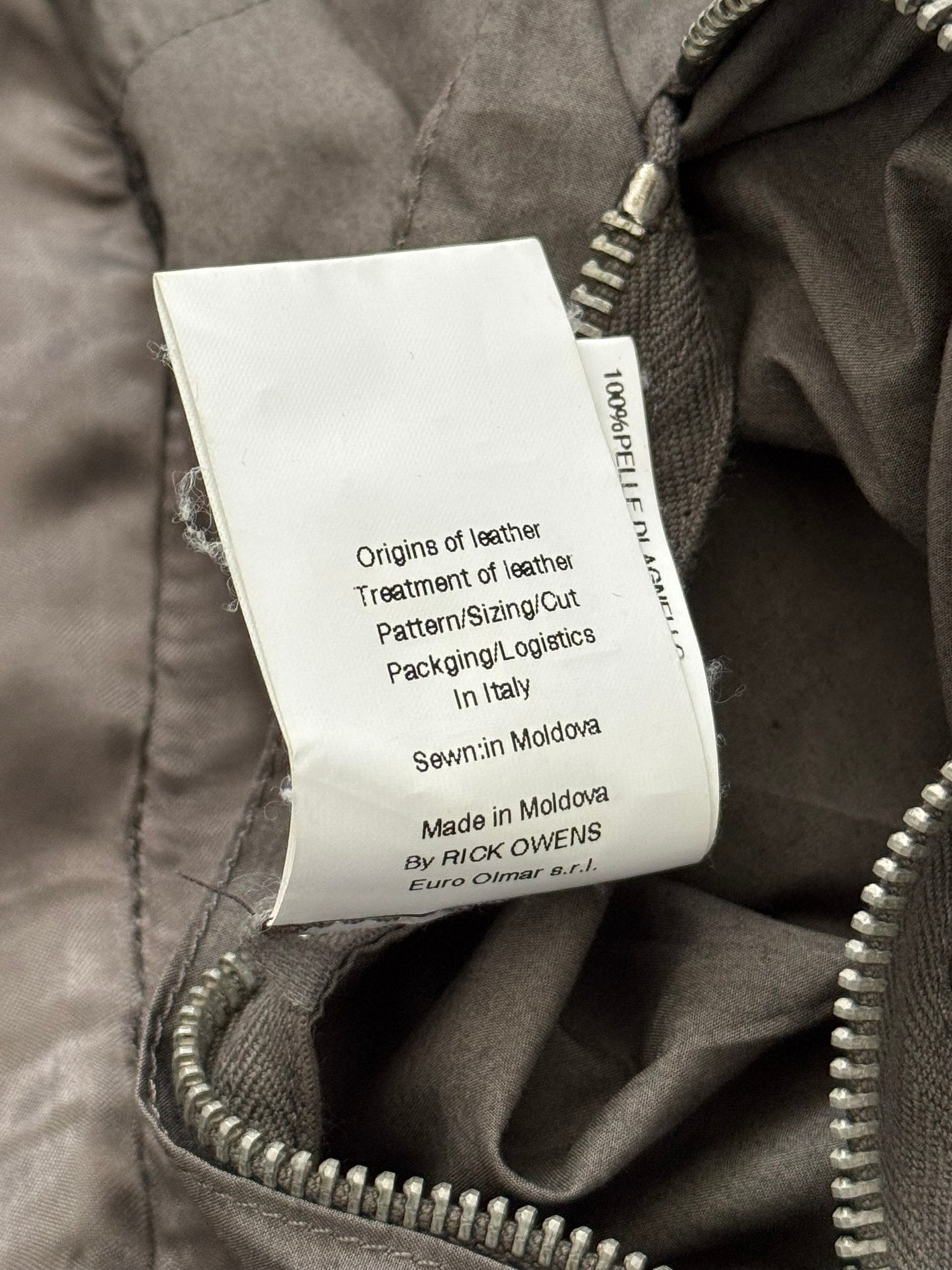 SS13 Rick Owens "Island" Blistered Lamb Leather Jacket