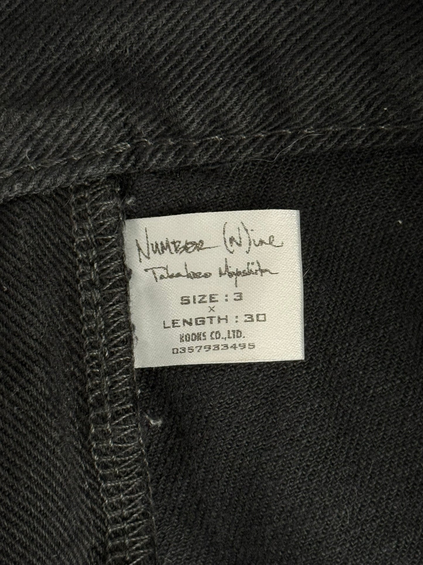 AW04 Number (N)ine "Give Peace A Chance" Patch Denim Jeans