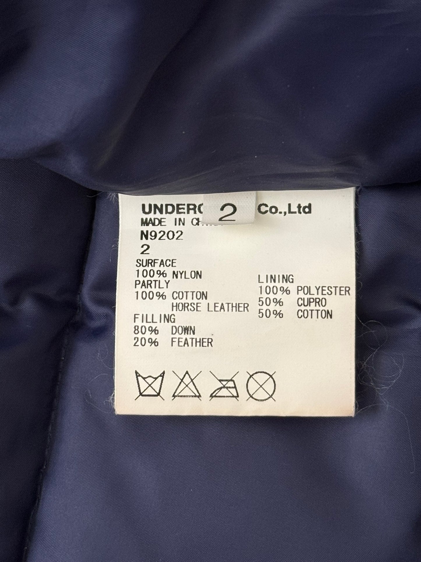 FW14 Undercover Hybrid Leather Sleeve Nylon Puffer Jacket