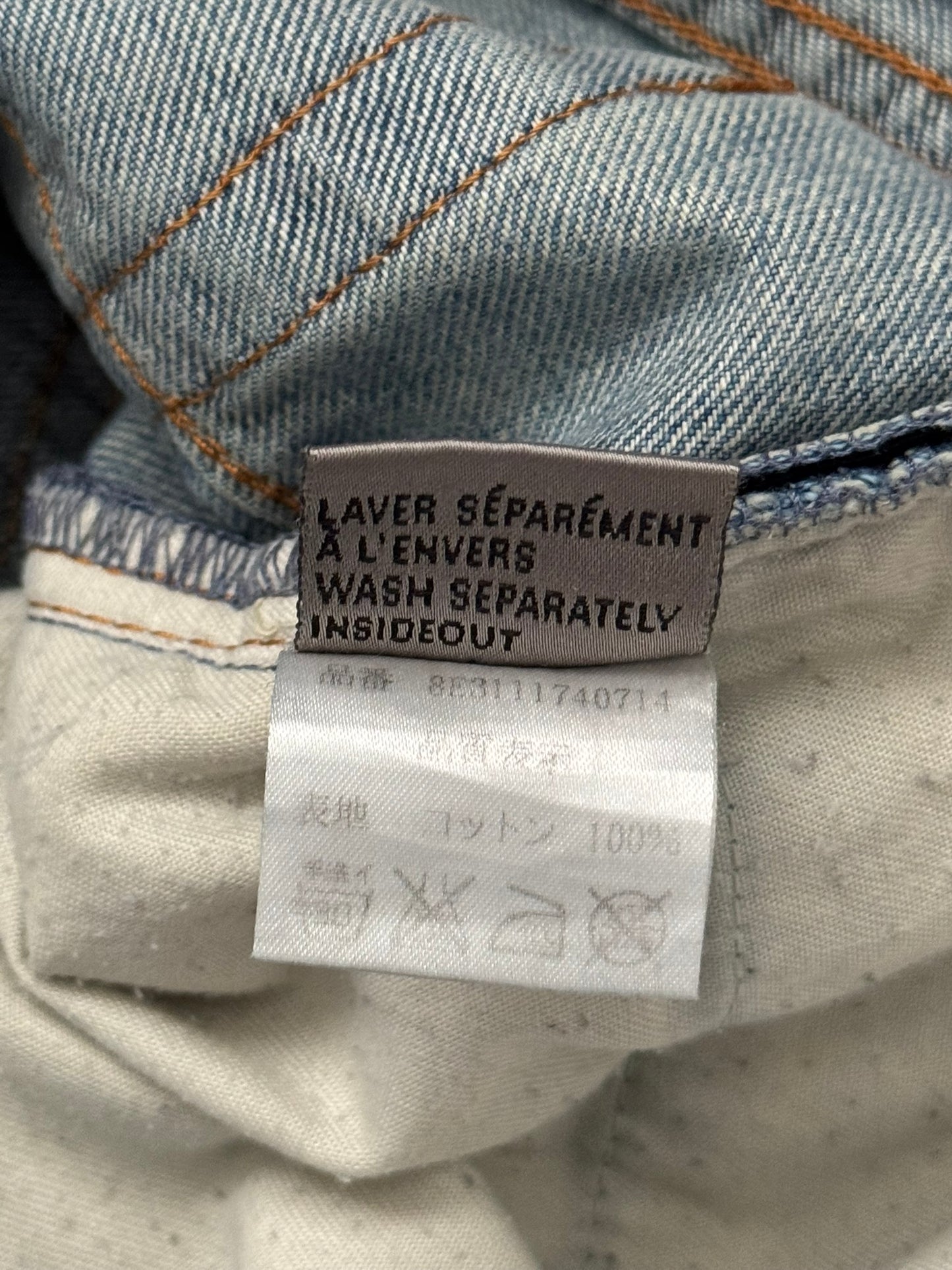 SS08 Dior Homme by Kris Van Assche Light Washed Blue Denim Jeans