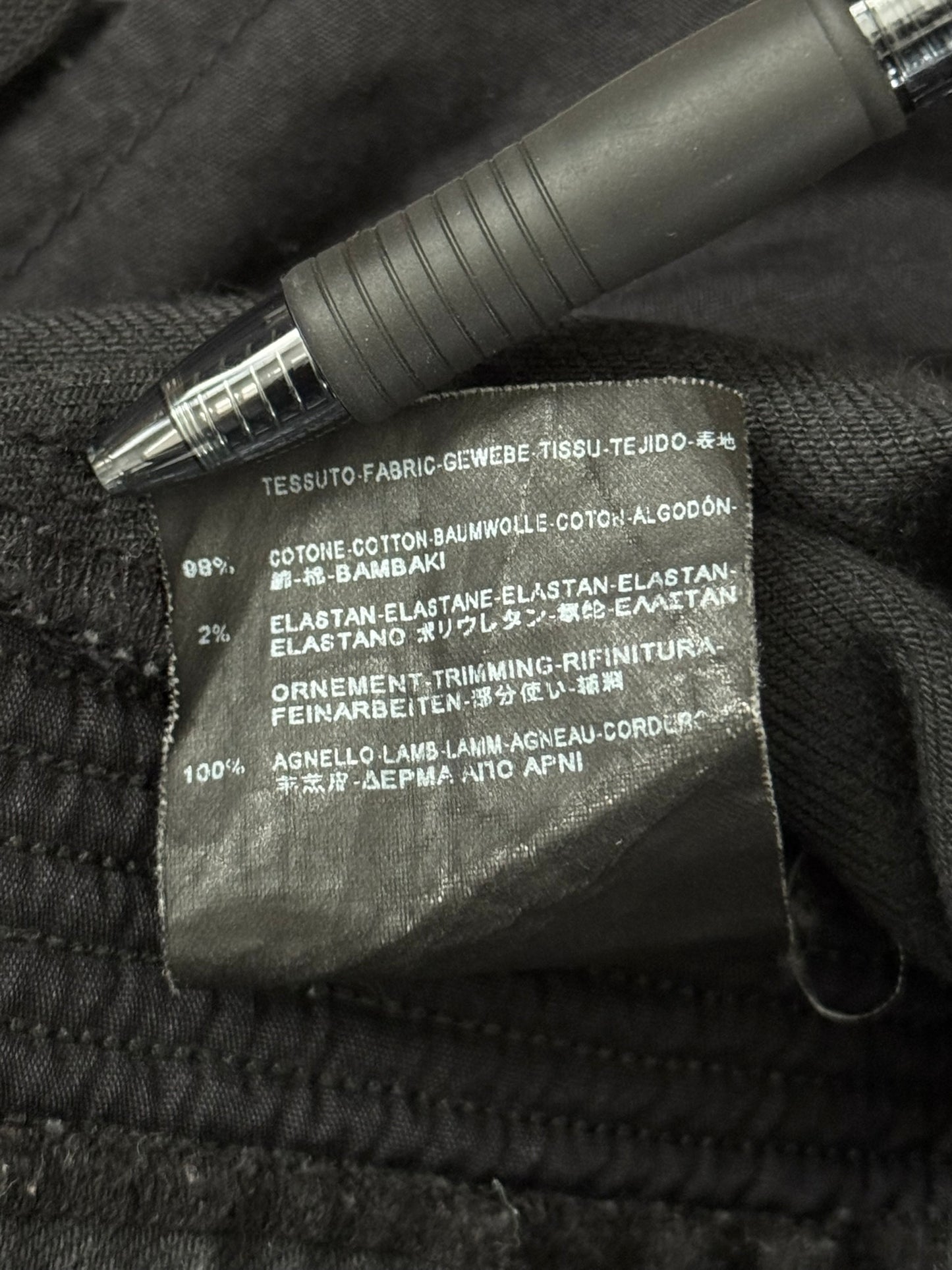 FW15 Saint Laurent by Hedi Slimane Biker Zip Knee D04 Denim Jeans