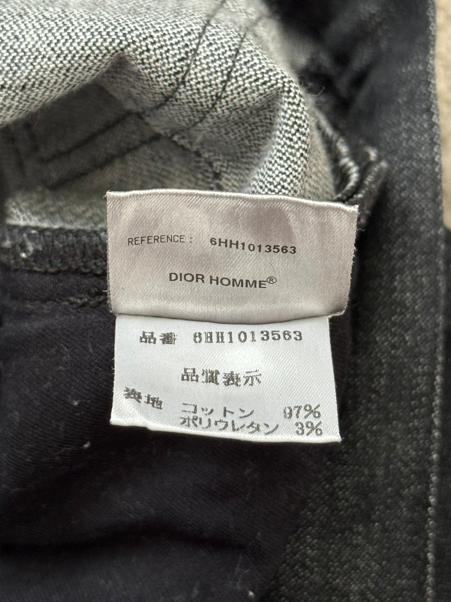 AW06 Dior Homme by Hedi Slimane MIJ Black Glitter Denim Jeans