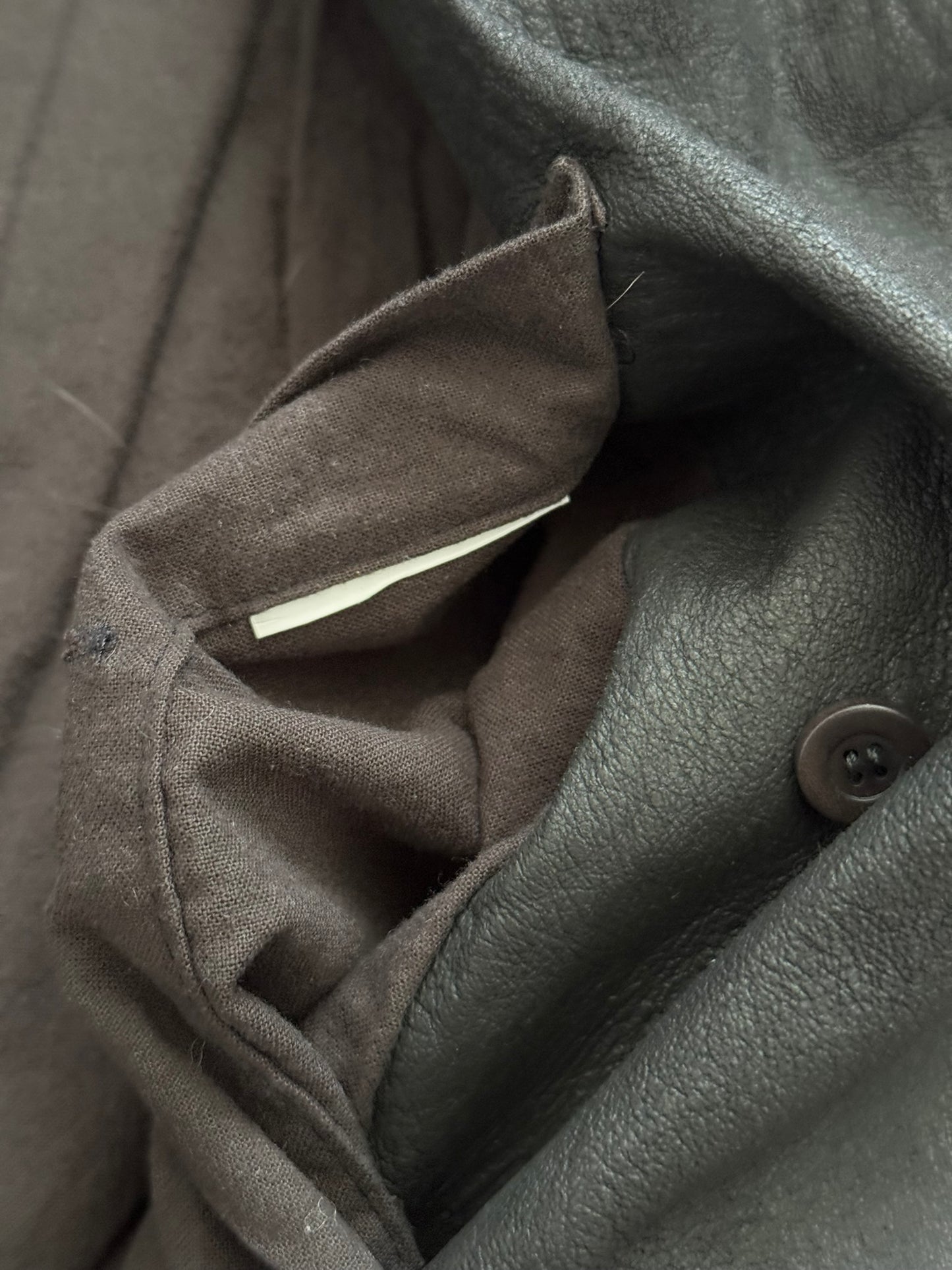 Rick Owens Mainline Lamb Leather Cropped Kimono Jacket