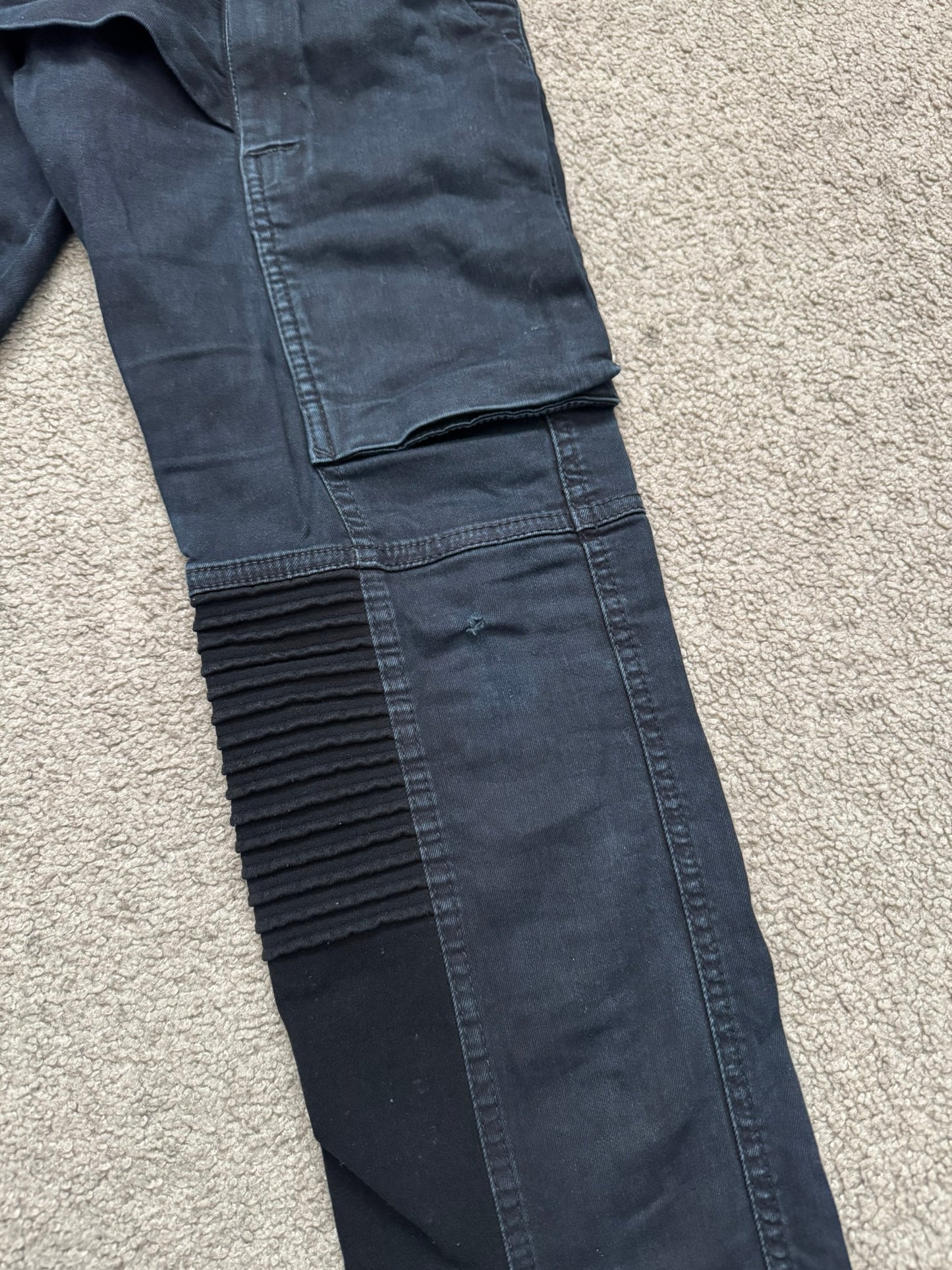 FW14 Rick Owens DRKSHDW Black Memphis Biker Denim Jeans