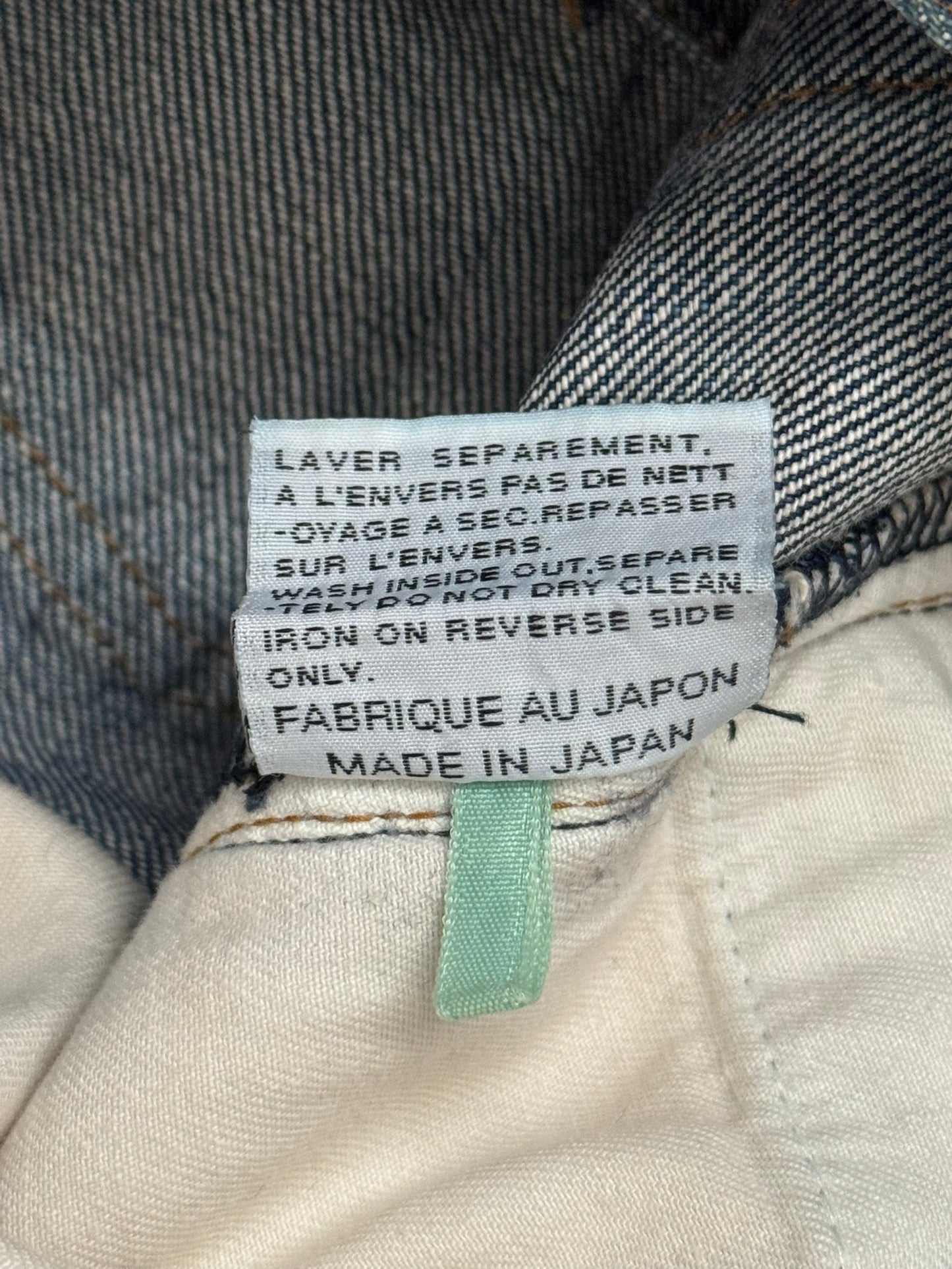 AW06 Dior Homme by Hedi Slimane "Luster" Blue Waxed Clawmark Denim Jeans