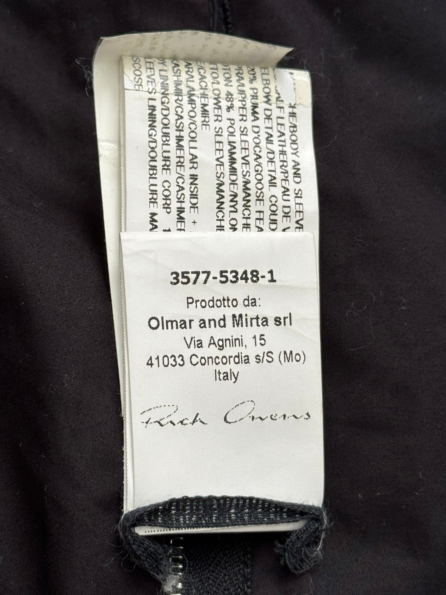 FW14 Rick Owens Mainline Moody Hybrid Fencing Leather Jacket