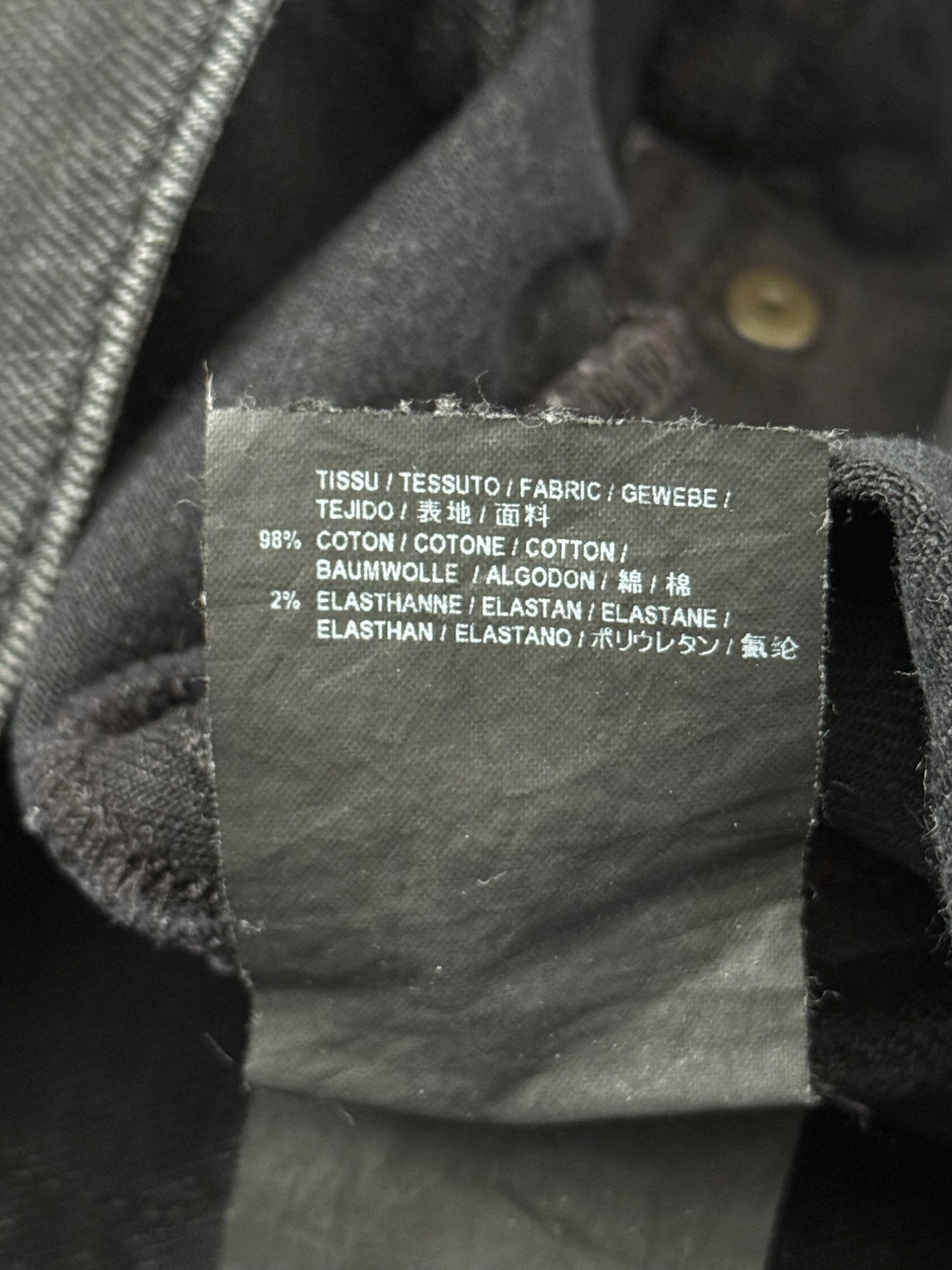 FW16 Saint Laurent by Hedi Slimane Black Faded D02 Denim Jeans