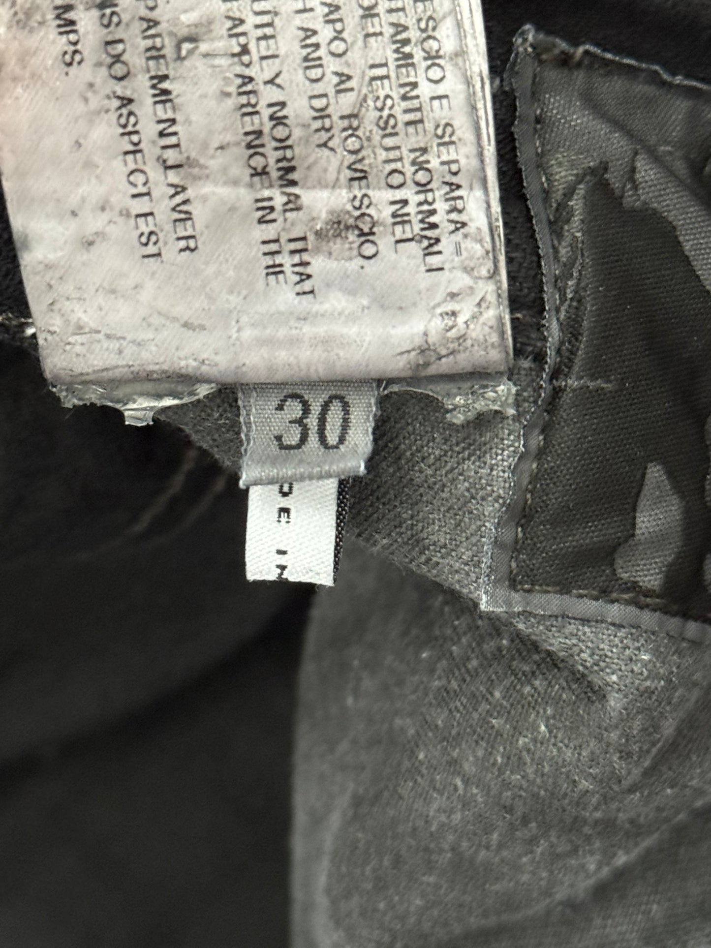 SS09 Rick Owens DRKSHDW "Strutter" Black Nylon Panel Detroit Cut Denim Jeans