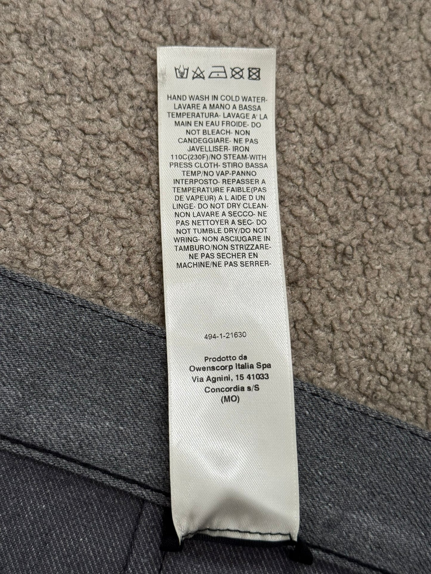 SS23 Rick Owens DRKSHDW MIJ Grey Selvedge Geth Cut Cargo Denim Jeans