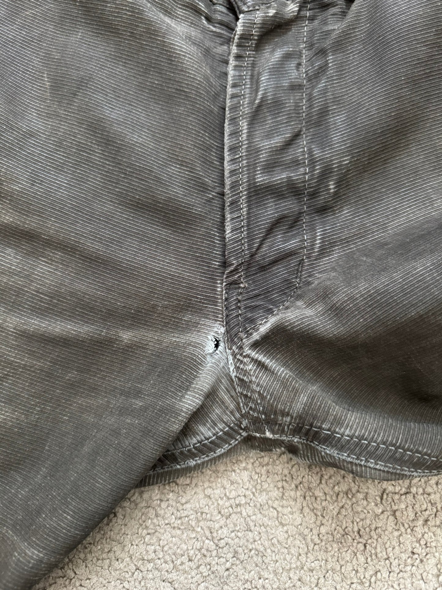 SS08 Rick Owens DRKSHDW "Creatch" Big Pocket Clawmark Waxed Pants