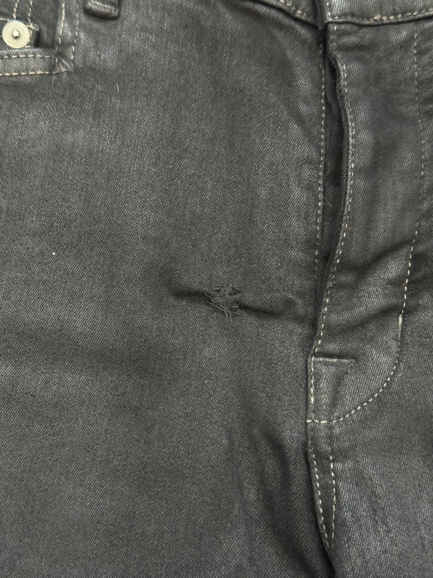 FW21 Rick Owens DRKSHDW Black Waxed Tyrone Cut Denim Jeans