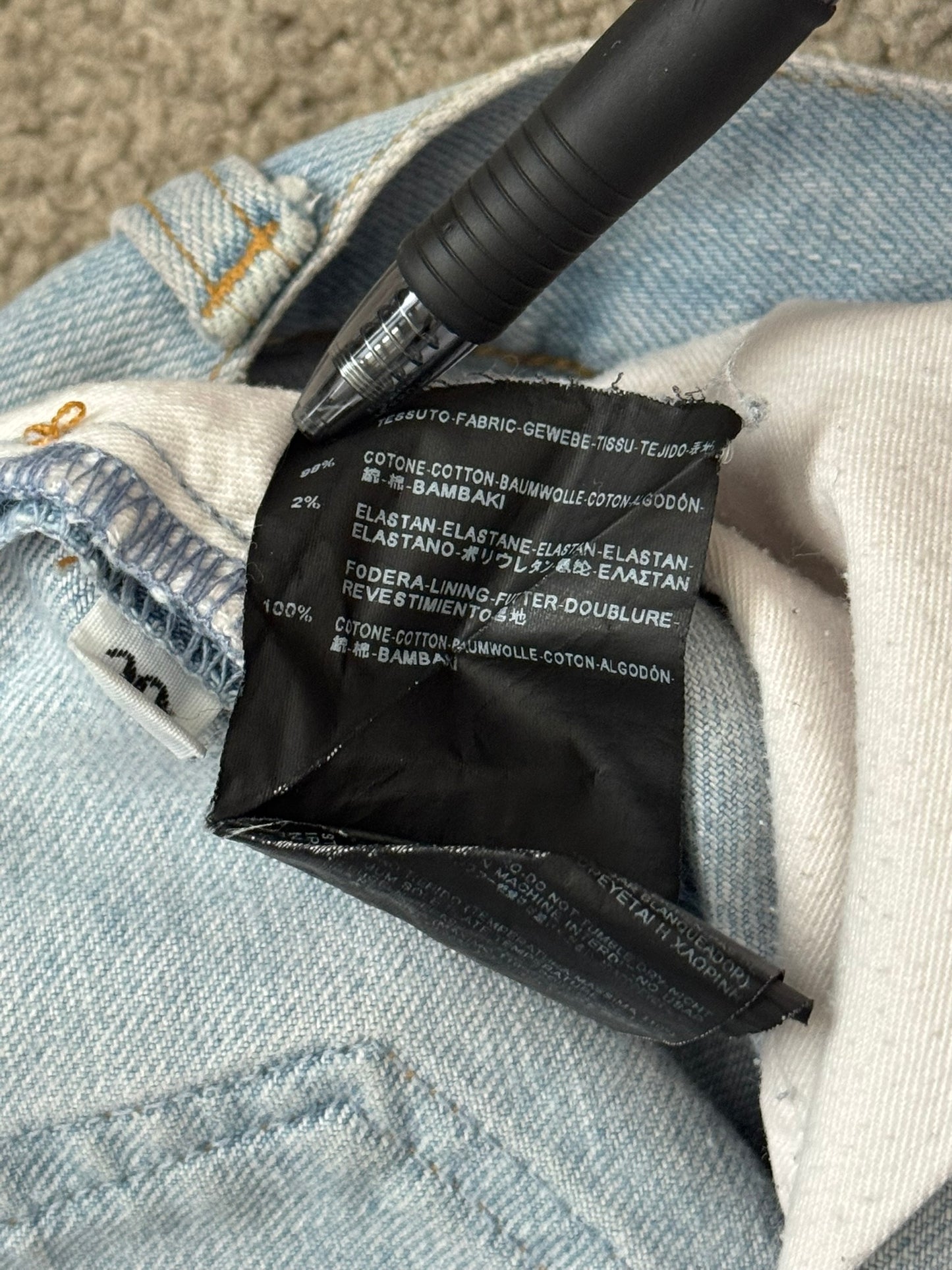 SS14 Saint Laurent by Hedi Slimane Light Washed D01 Denim Jeans