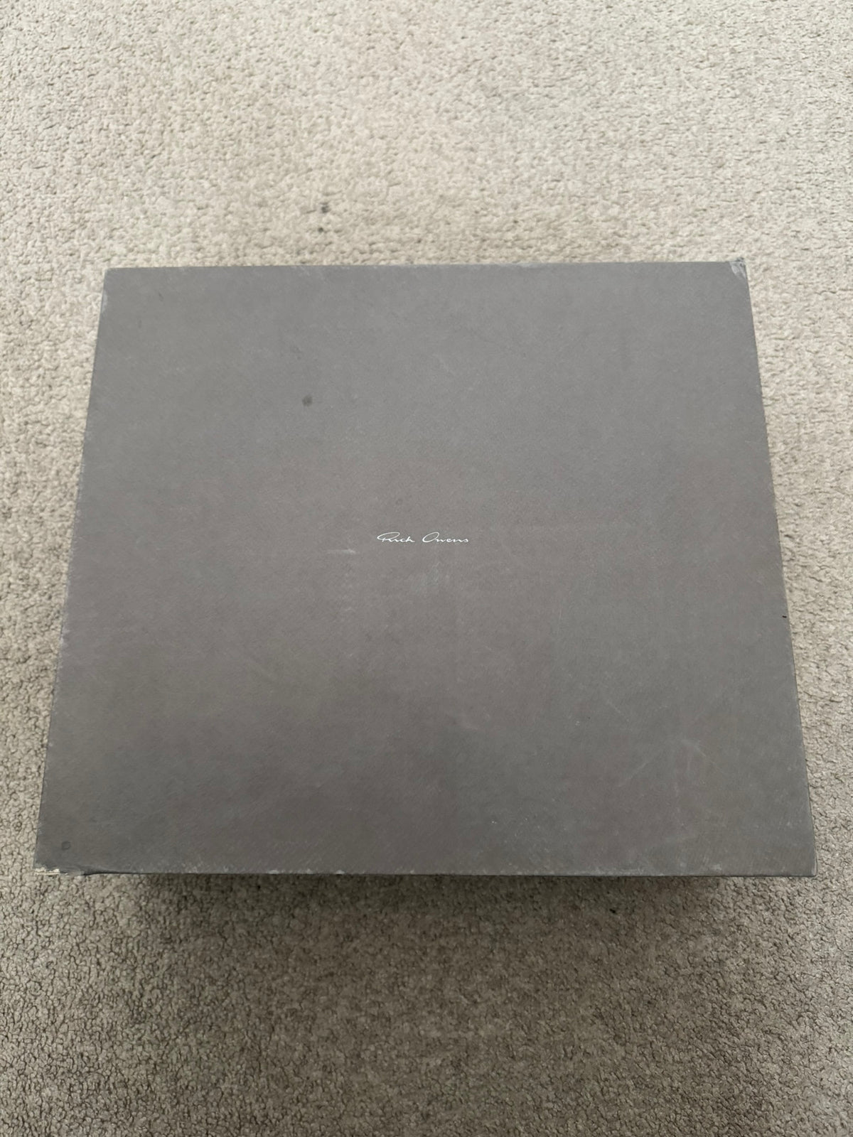 FW22 Rick Owens Mainline Dust Suede Geobasket High Top Sneakers
