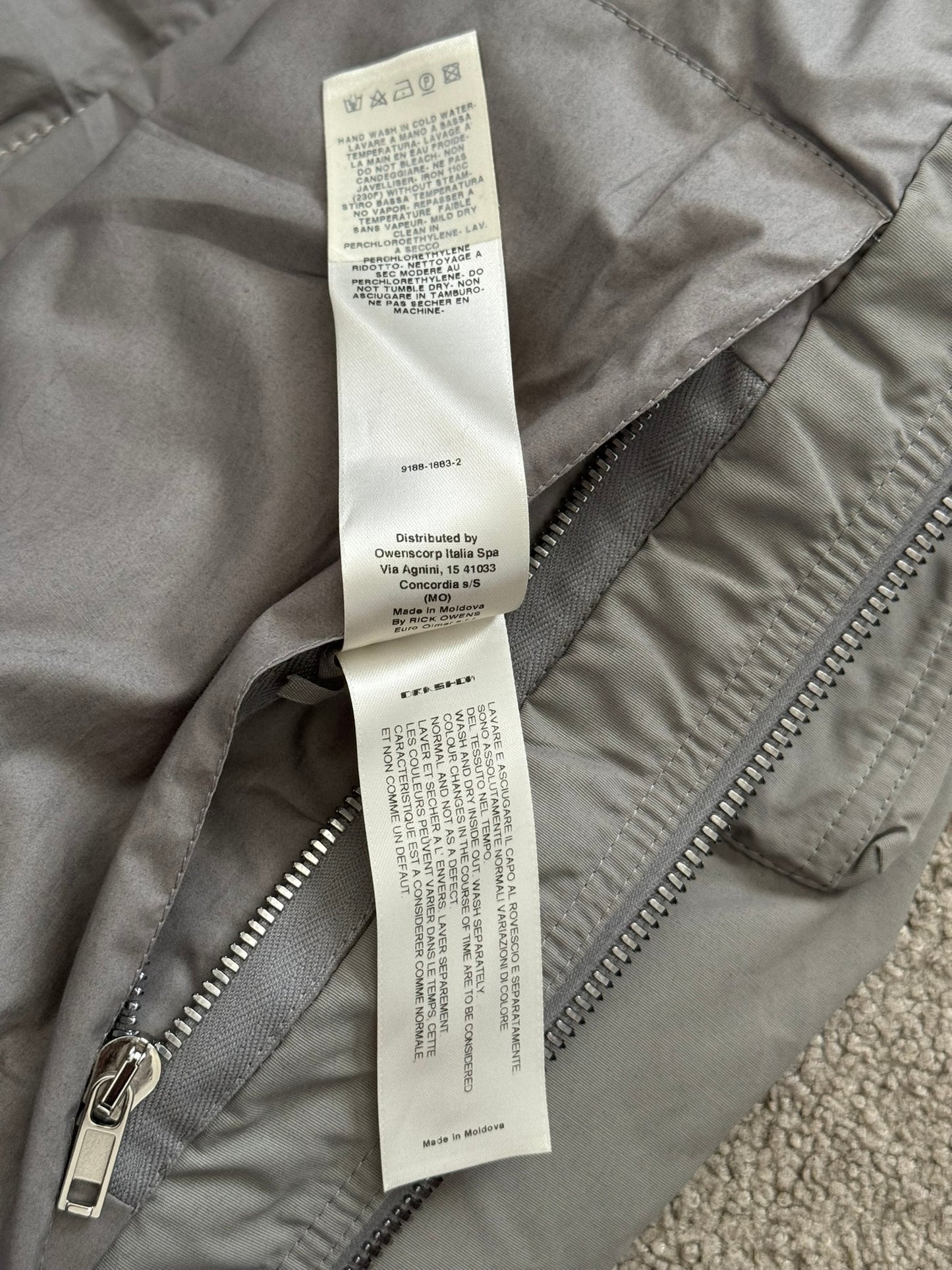 FW17 Rick Owens DRKSHDW Exploder Hooded Bomber Jacket