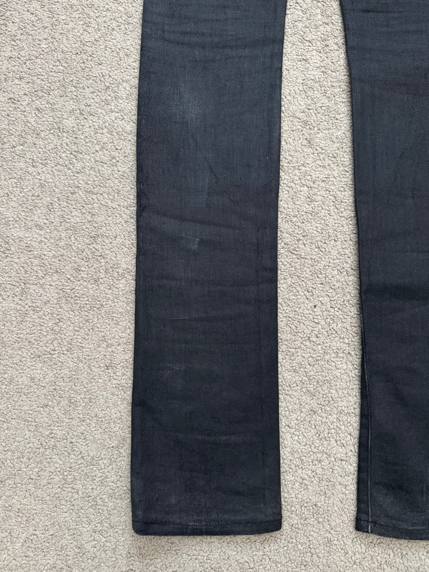 AW07 Dior Homme by Hedi Slimane MIJ Black Glitter Denim Jeans