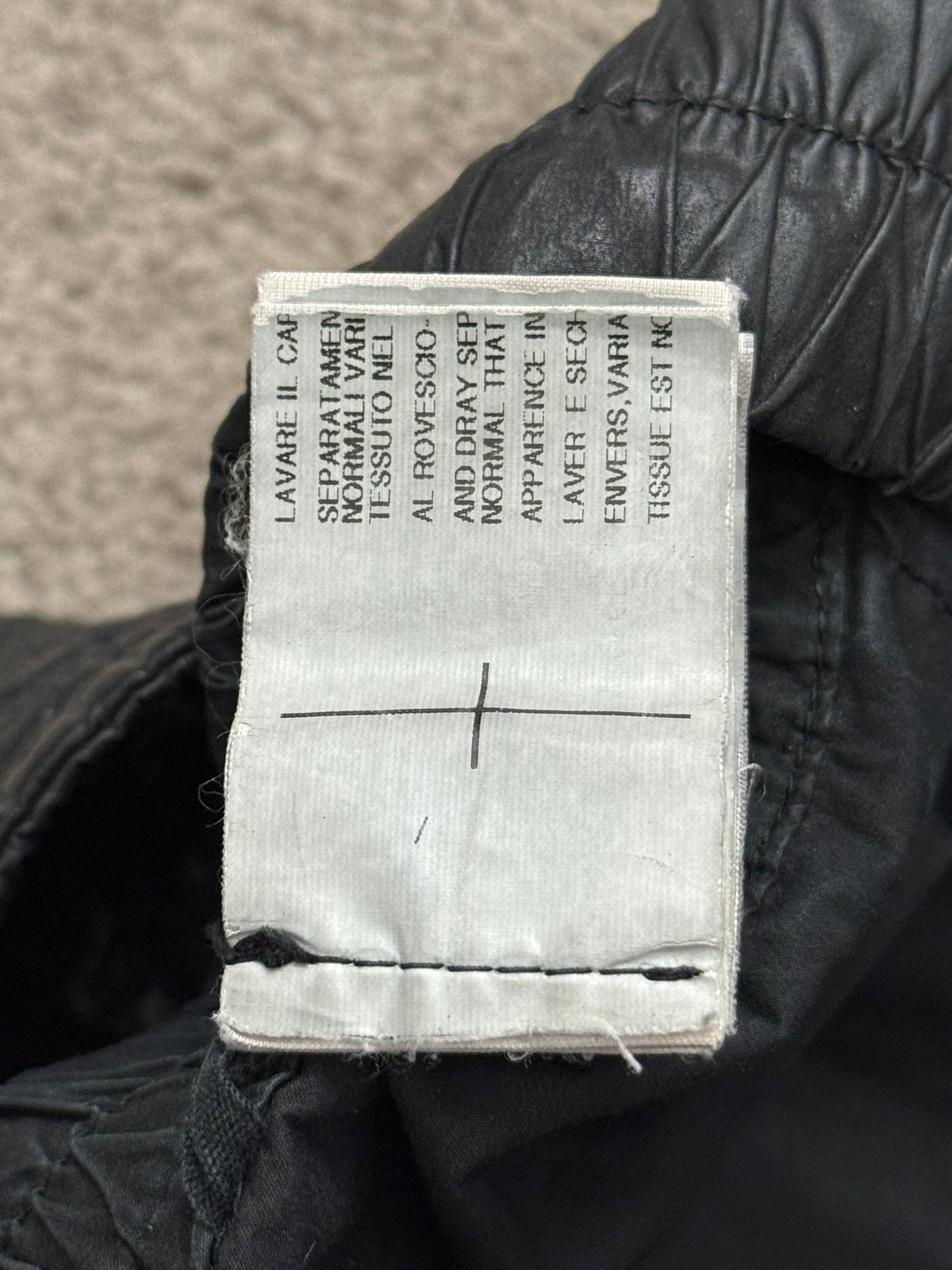 SS13 Rick Owens DRKSHDW Black Waxed Creatch Cargo Pants