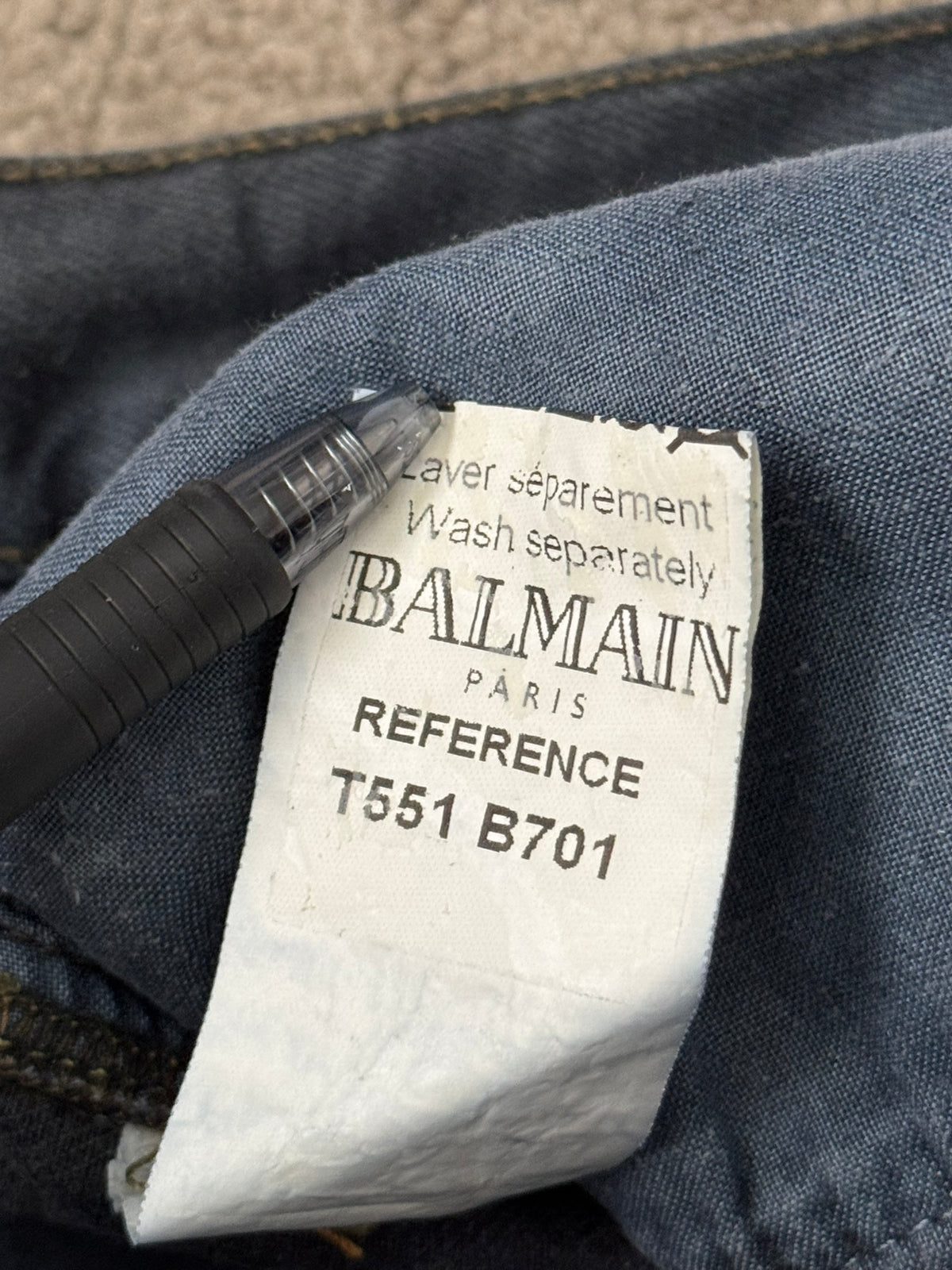 FW11 Balmain by Christophe Decarnin Overdyed Biker Denim Jeans
