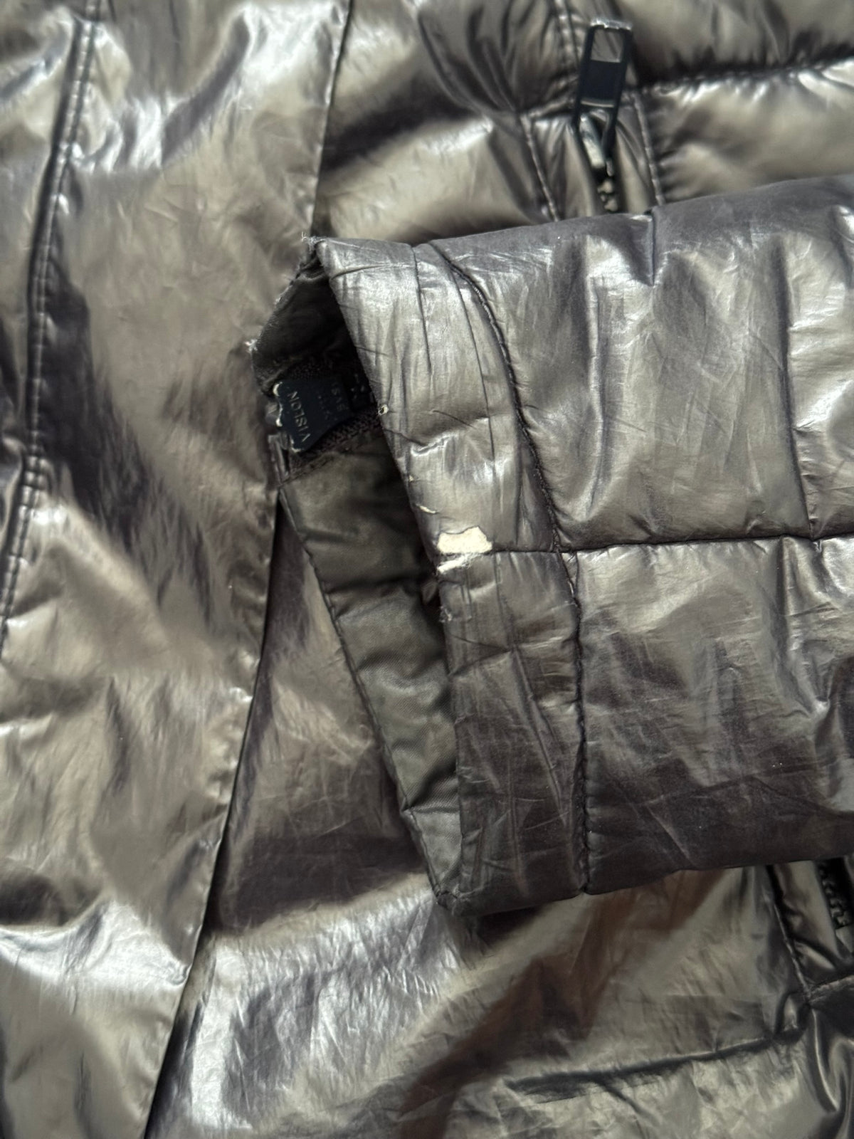 AW08 Maison Margiela “Thriller” Navy Quilted Puffer Biker Jacket