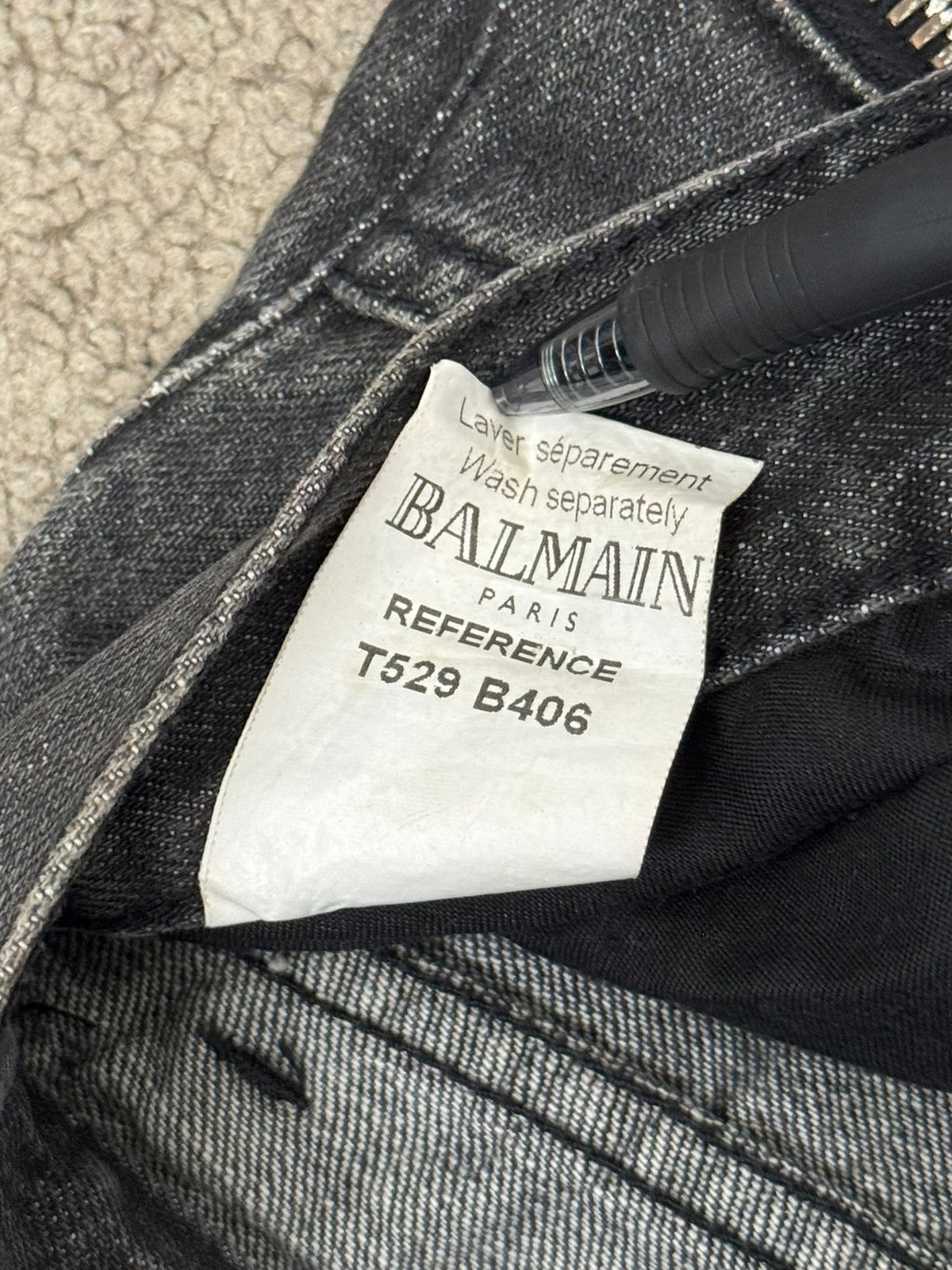 FW11 Balmain by Christophe Decarnin 4 Zip Biker Denim Jeans