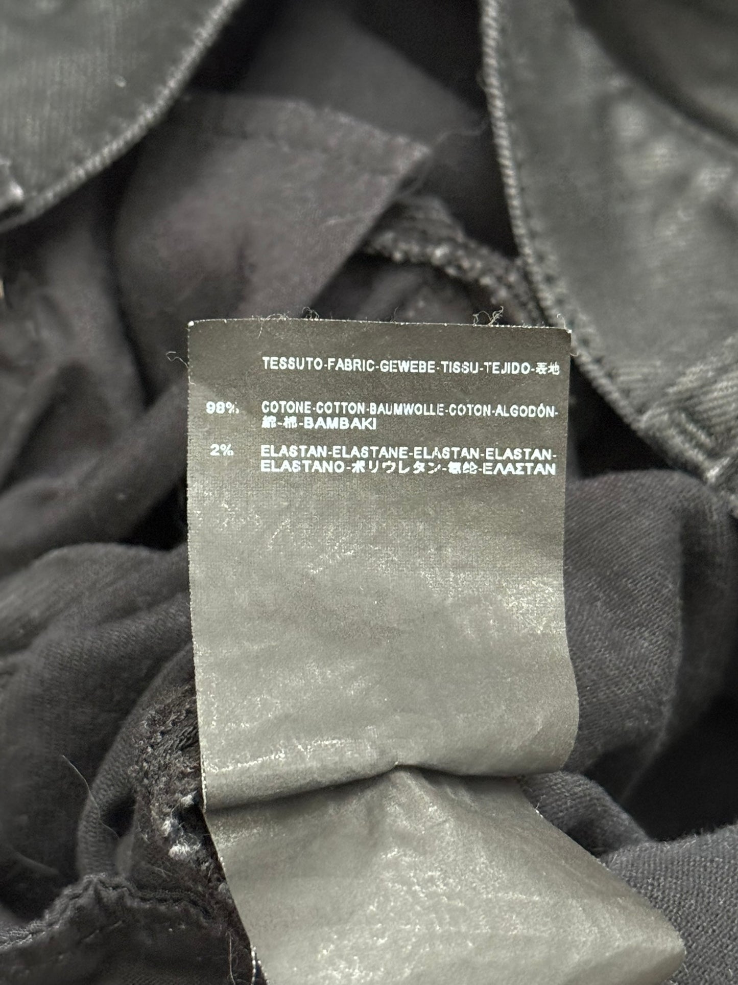 FW15 Saint Laurent by Hedi Slimane "Nightrider" Black Wax D02 Denim Jeans