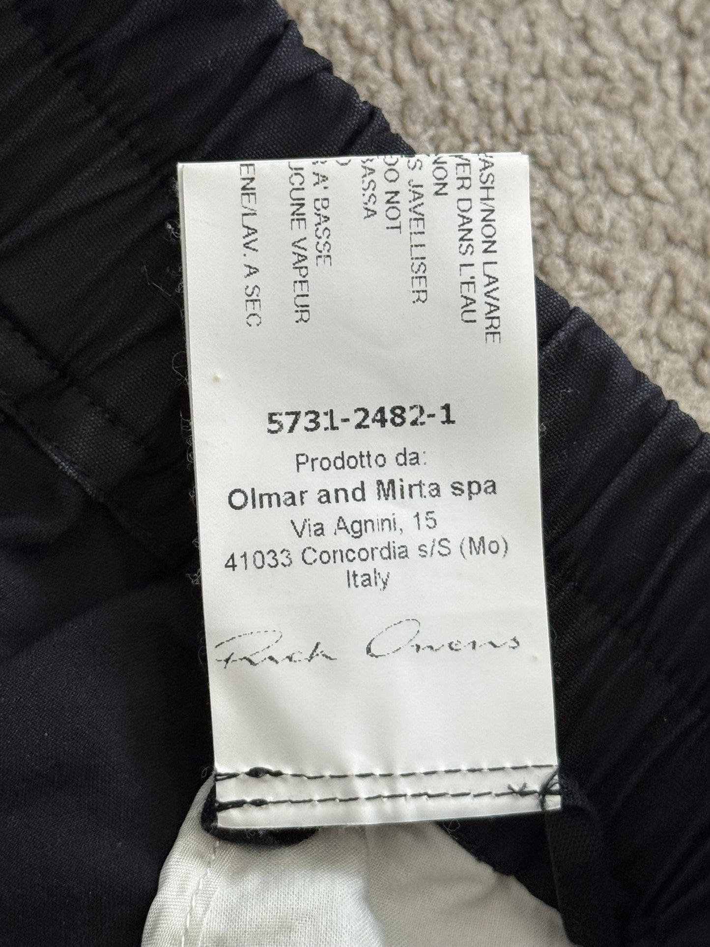 FW15 Rick Owens Mainline "Sphinx" Basket Swinger Shorts