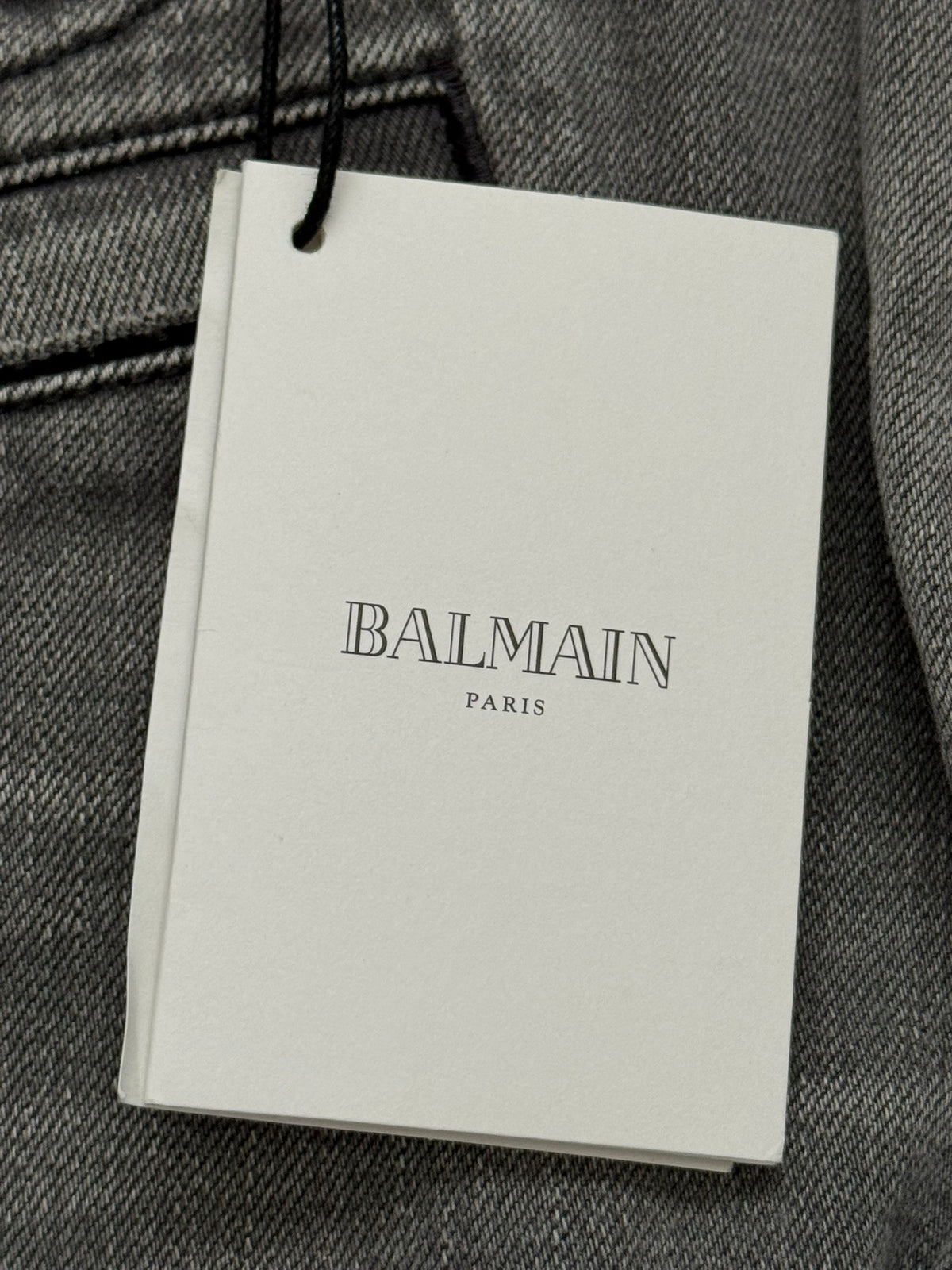 FW15 Balmain by Olivier Rousteing Quilted Zip Biker Denim Jeans