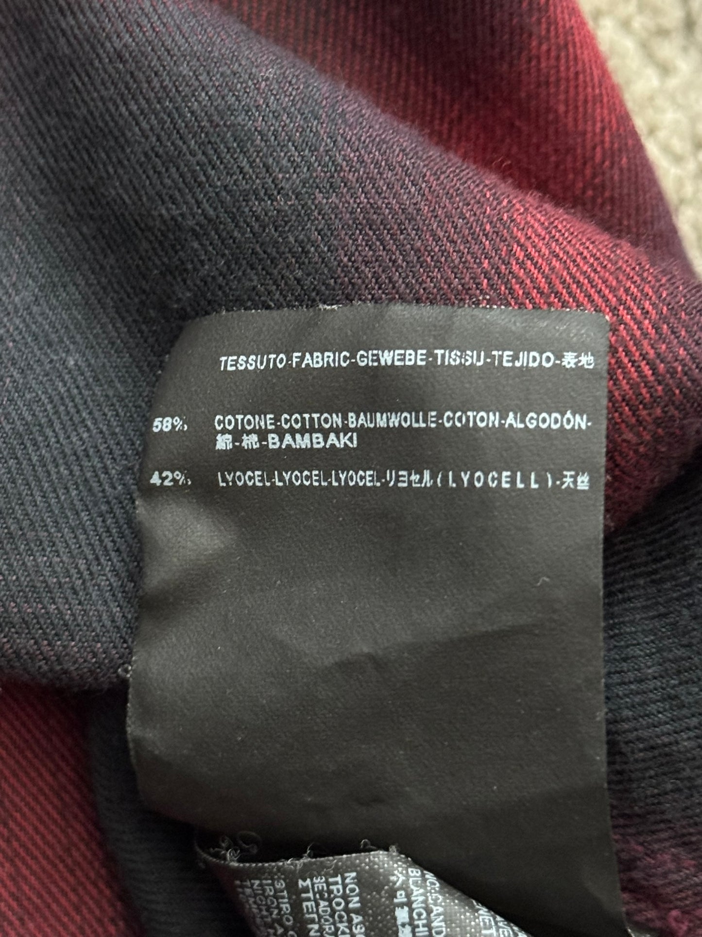 FW15 Saint Laurent by Hedi Slimane MIJ Western Flannel Shirt