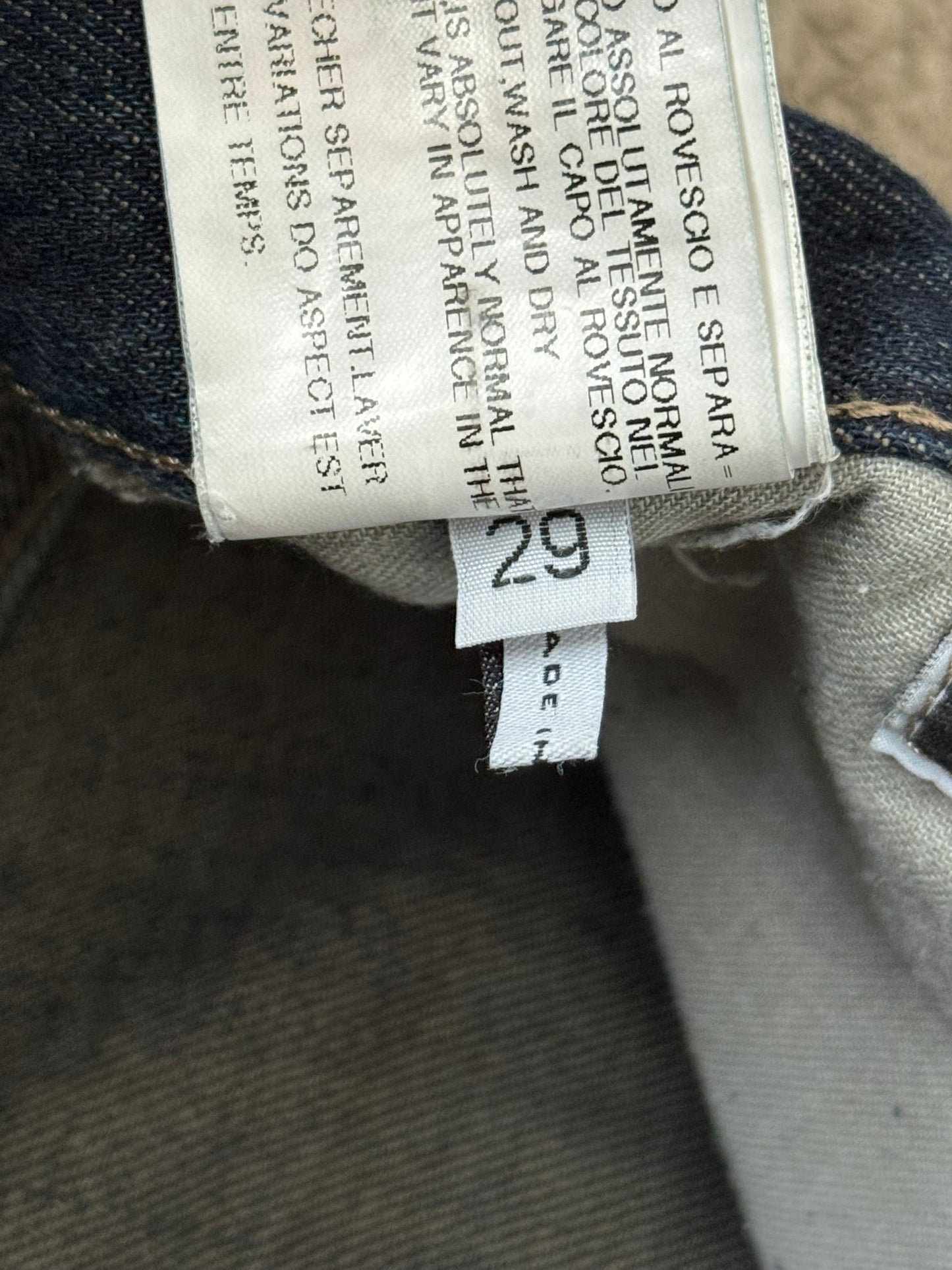 FW09 Rick Owens DRKSHDW Leather Panel Detroit Denim Jeans