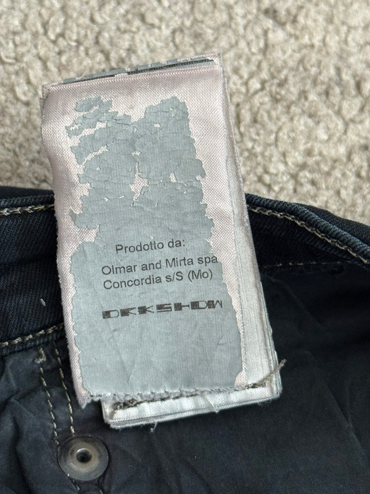 FW15 Rick Owens DRKSHDW Black Washed Torrence Cut Denim Jeans