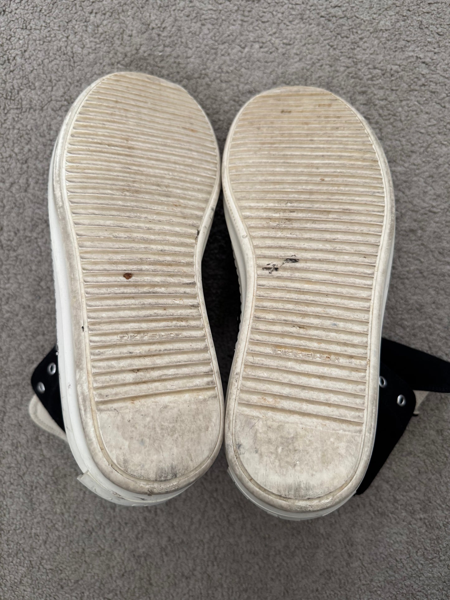 SS21 Rick Owens DRKSHDW "License Plate" Ramones Sneakers