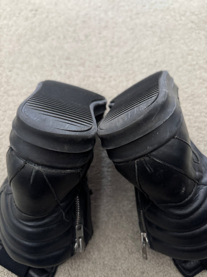 SS14 Rick Owens Triple Black Geobasket High Top Sneakers